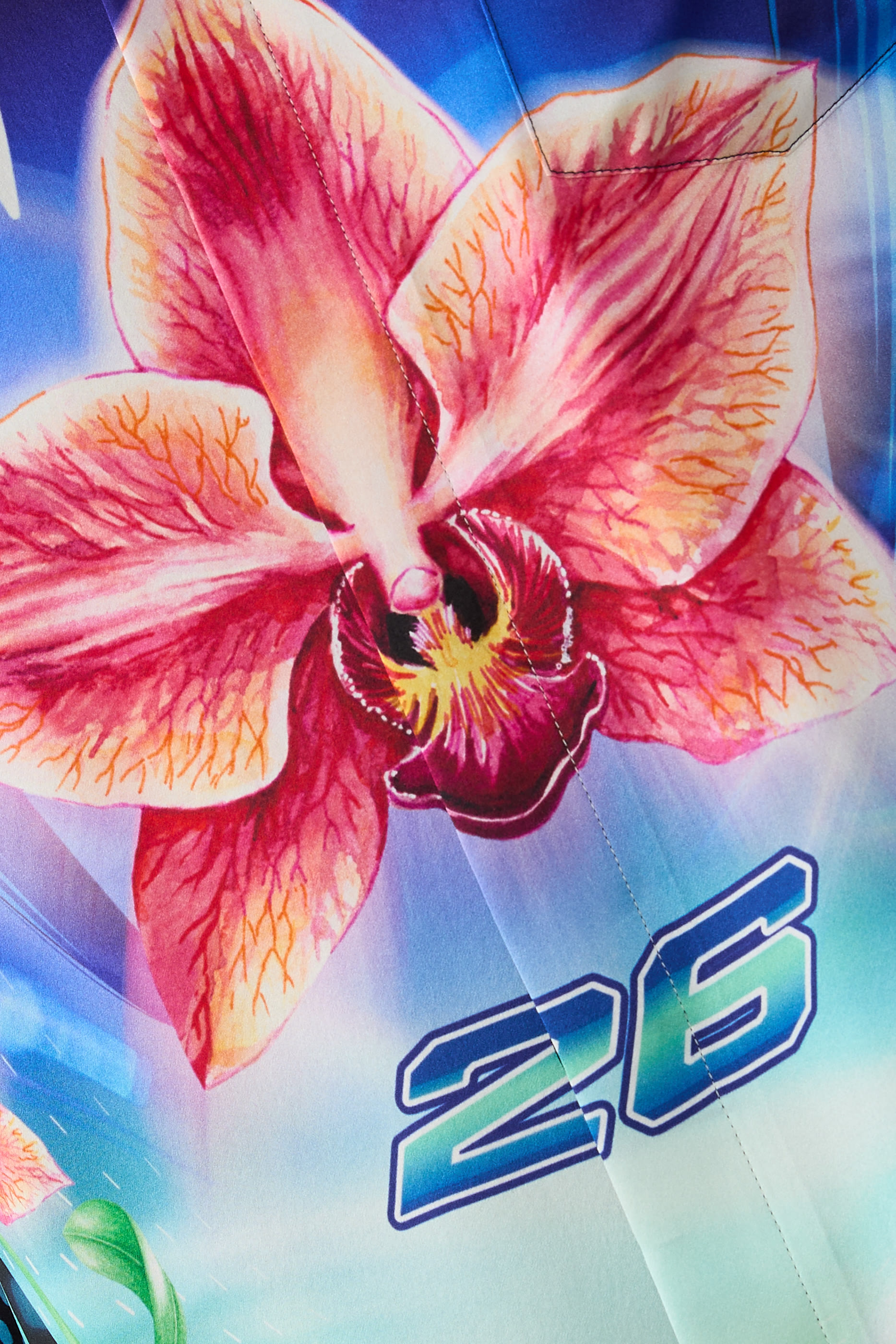 قميص اوركيد ريسر بياقة كيوبن 