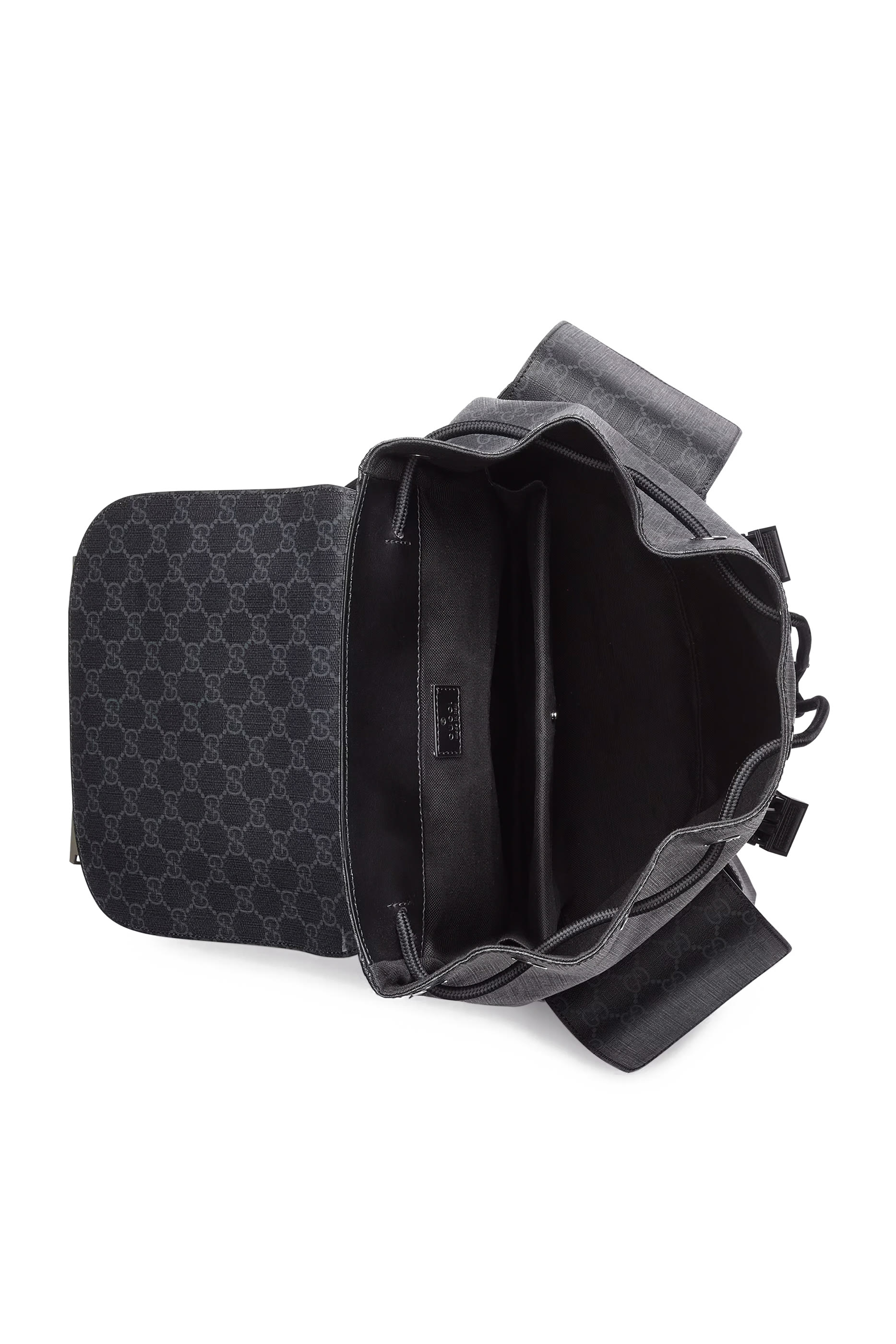 حقيبة ظهر بنقشة حرفي شعار الماركة بحجم صغير