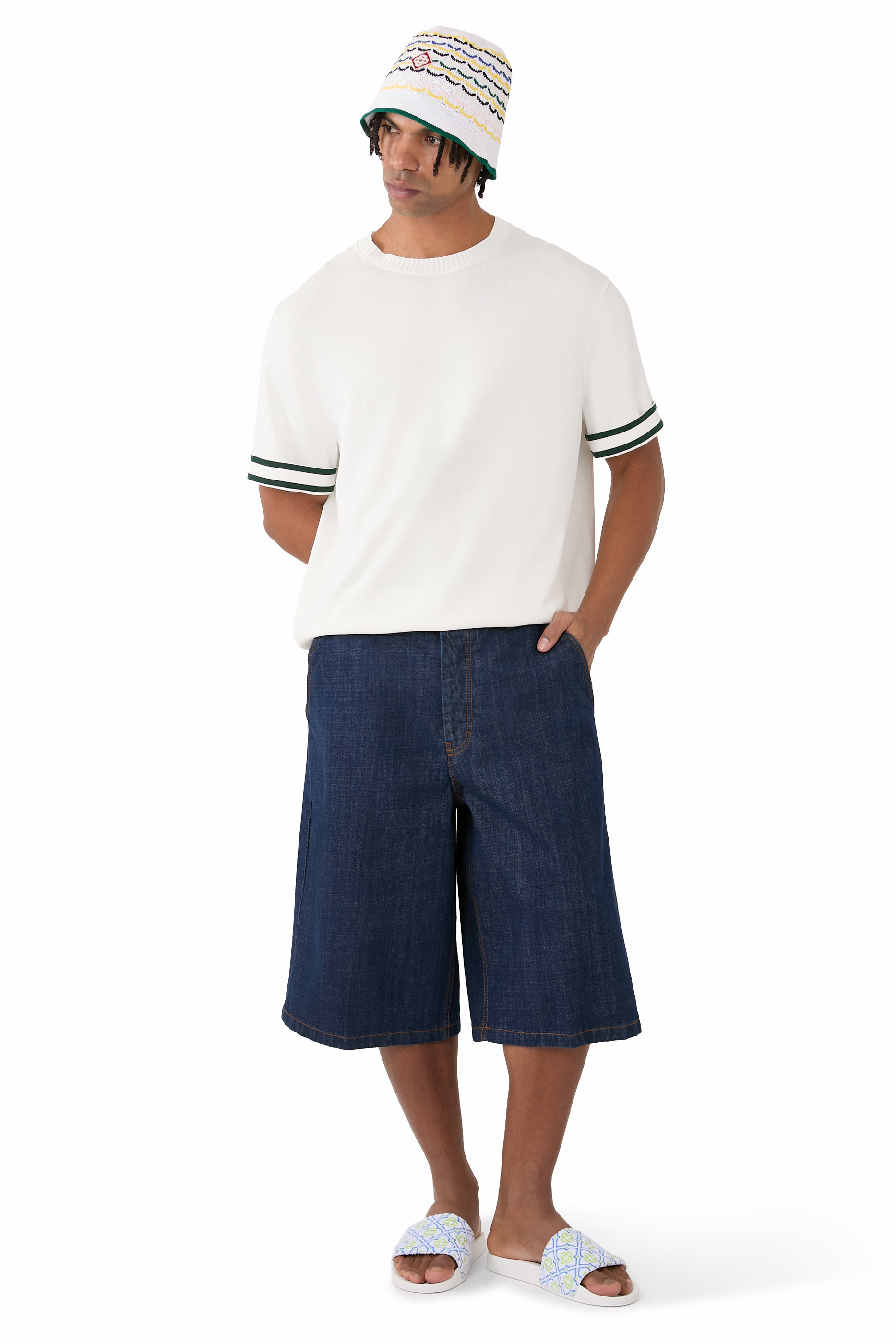 قبعة بيني قطن بغرزة معلقة