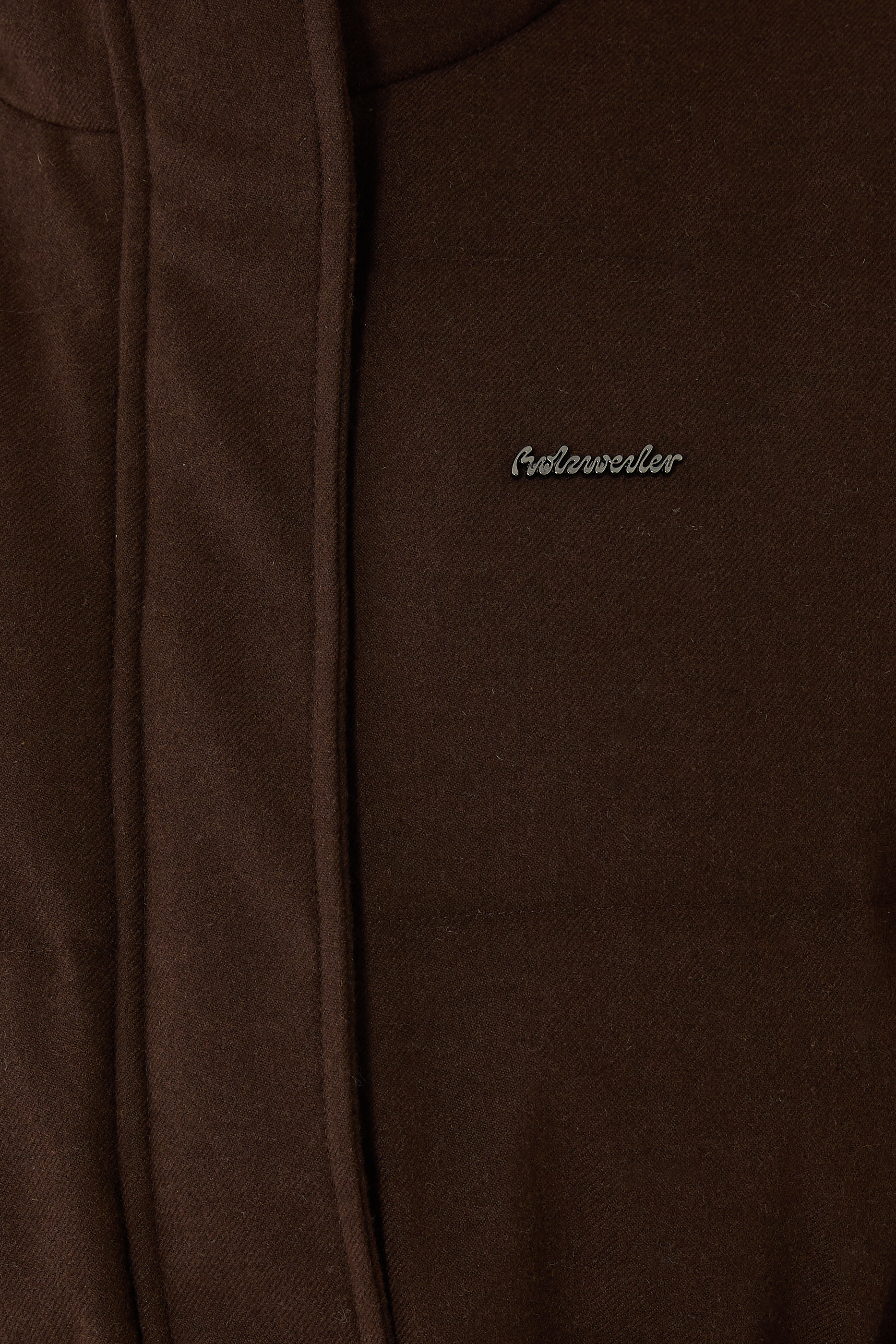 معطف صوف معالج مبطن بالزغب