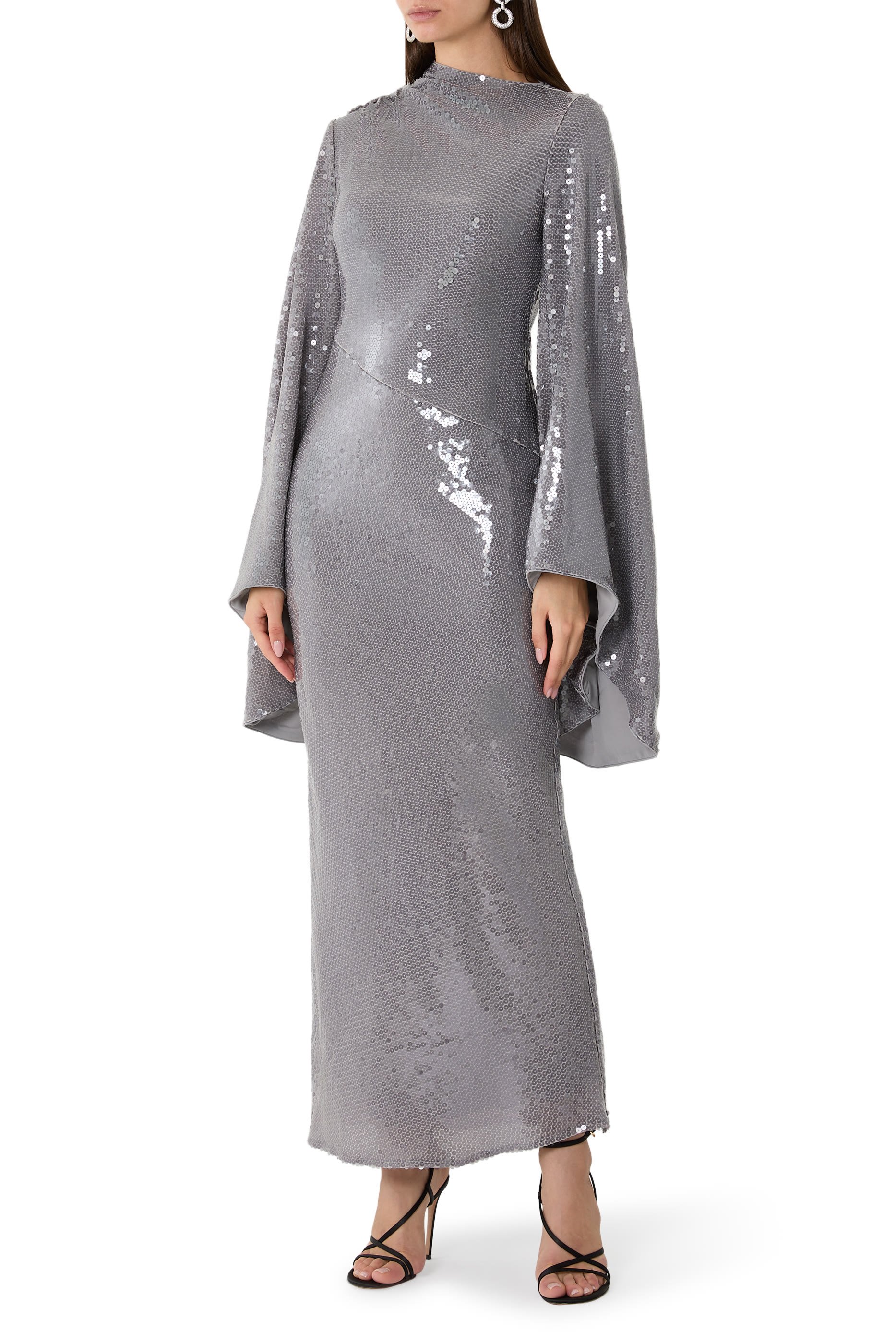 فستان أونداس طويل حرير ساتان