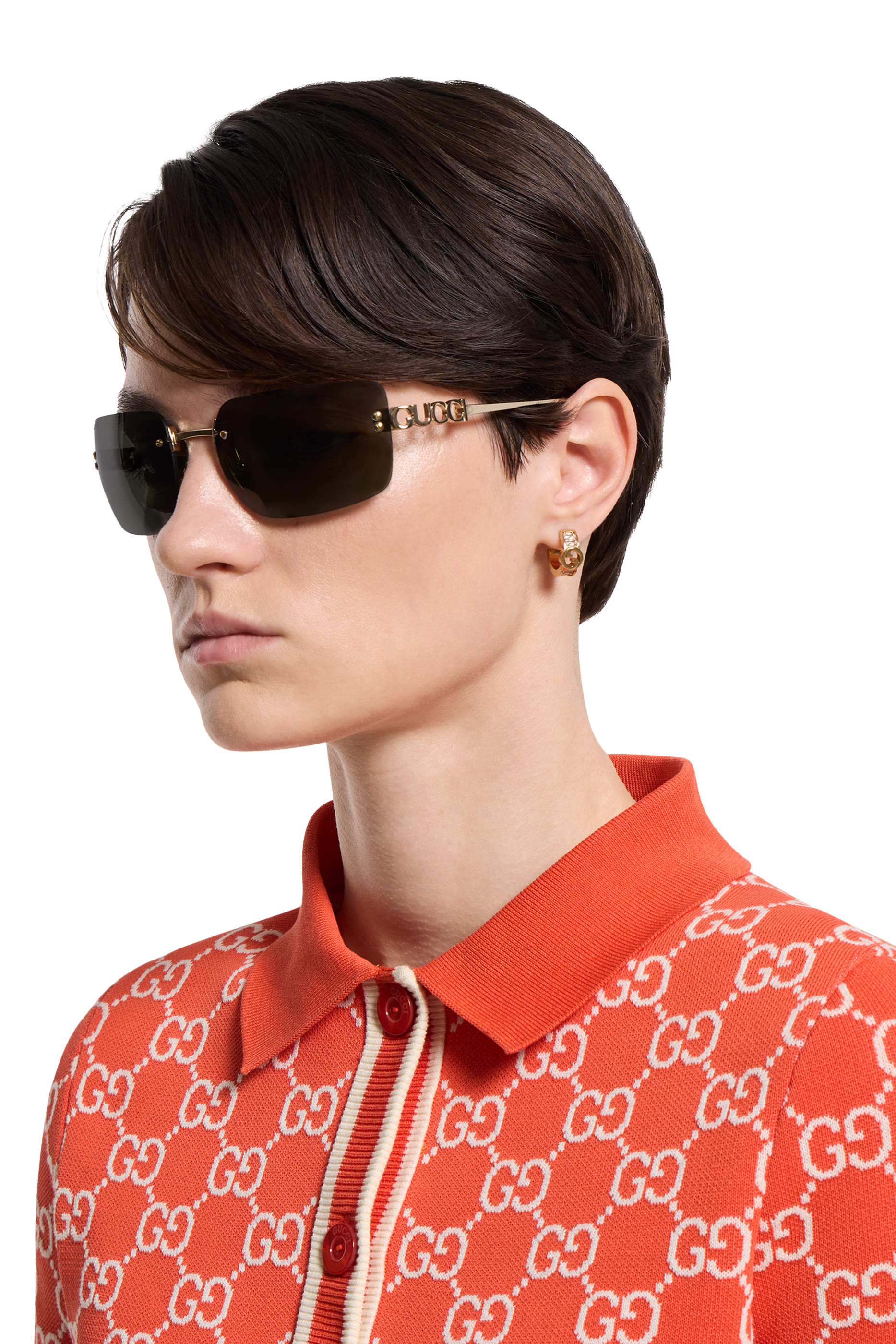 نظارة  شمسية 2038 اس بشعار الماركة وإطار مربع