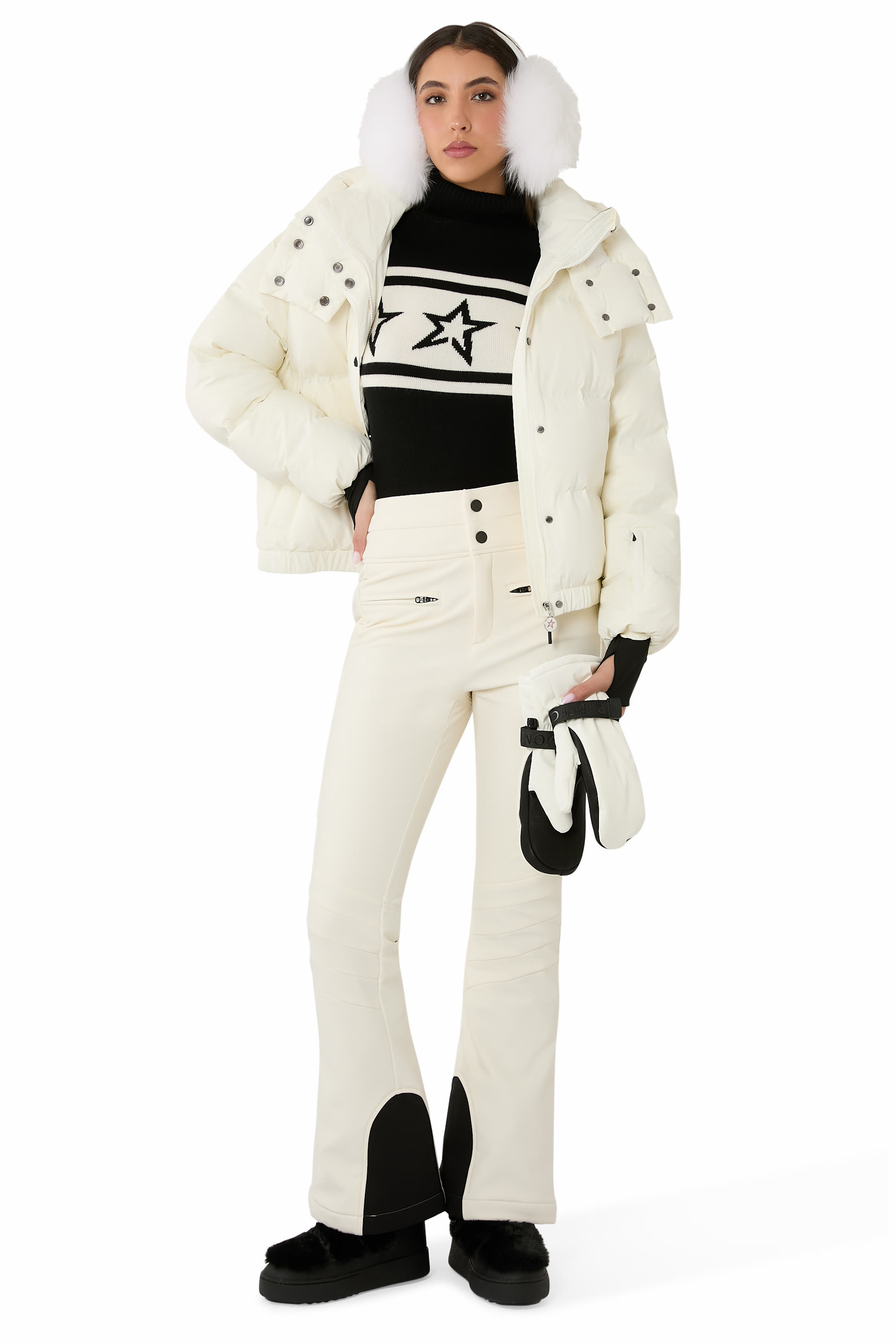 بنطال تزلج أورورا بخصر عال وقصة واسعة