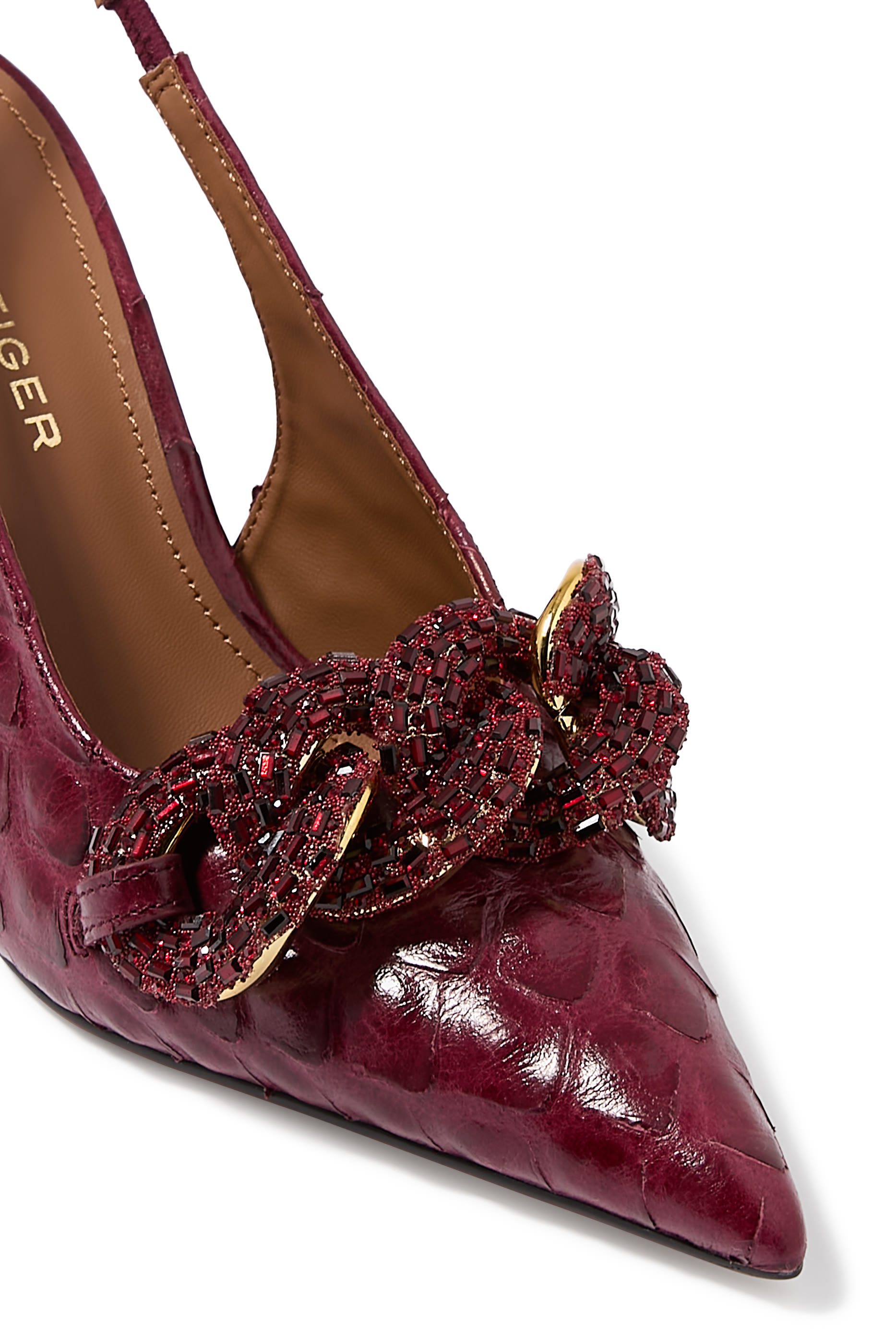 حذاء كلاسيكي 85 بسير خلفي مزين بكريستال