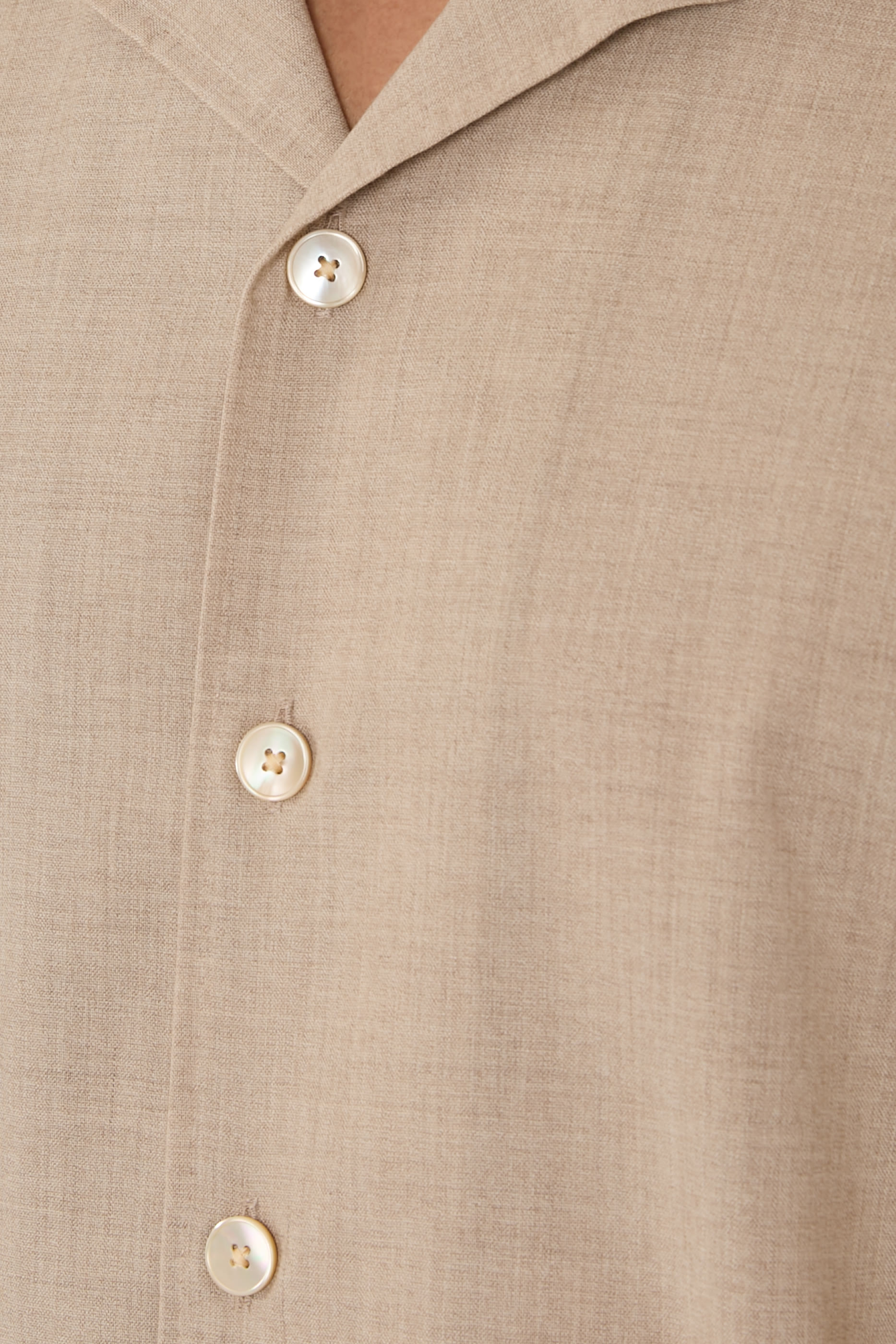 قميص صيفي بورا بأكمام قصيرة ألياف كشمير ملفوفة