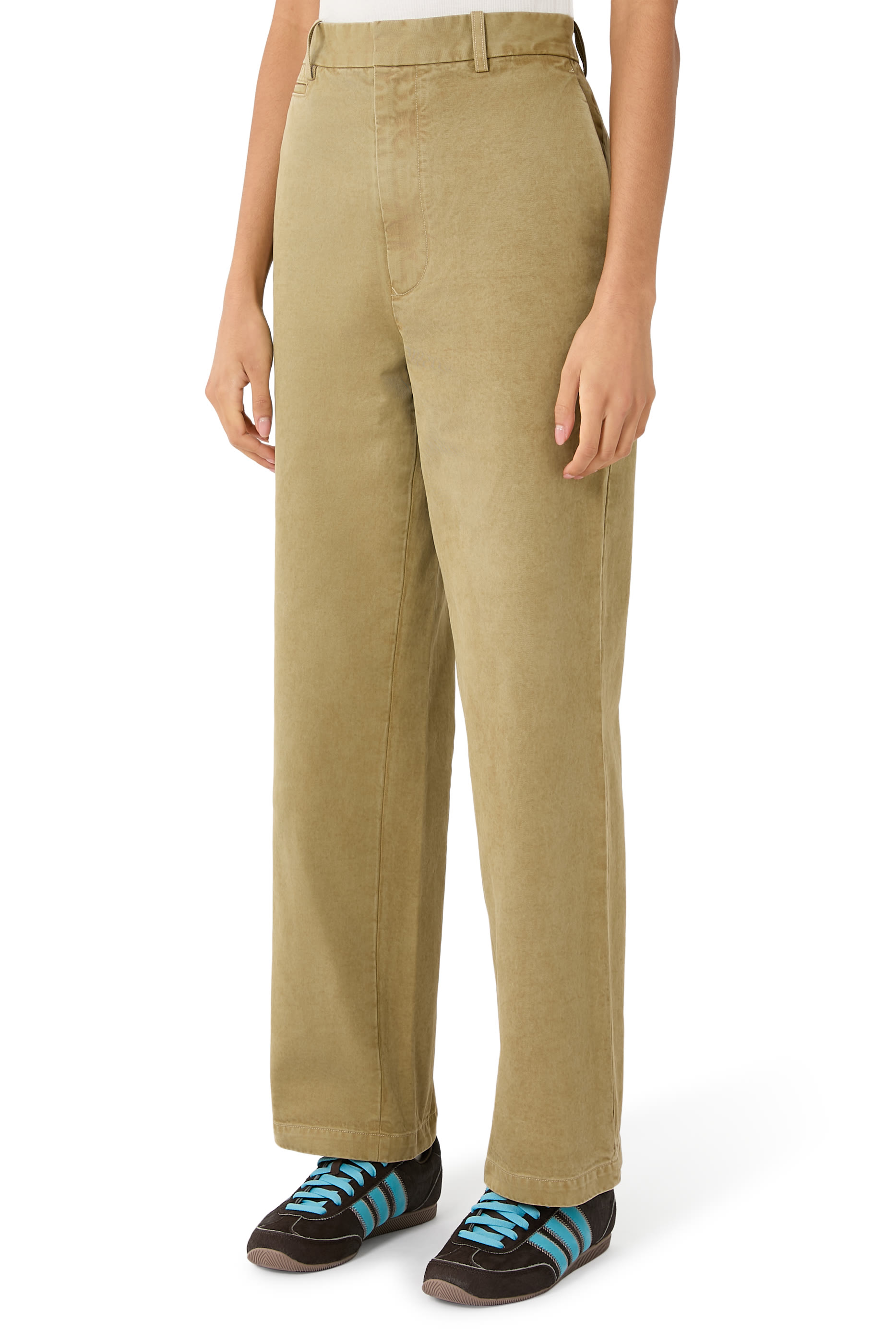 بنطال تشينو بقصة تضيق باتجاه الأسفل مصبوغ بعد التصنيع قماش فينكس