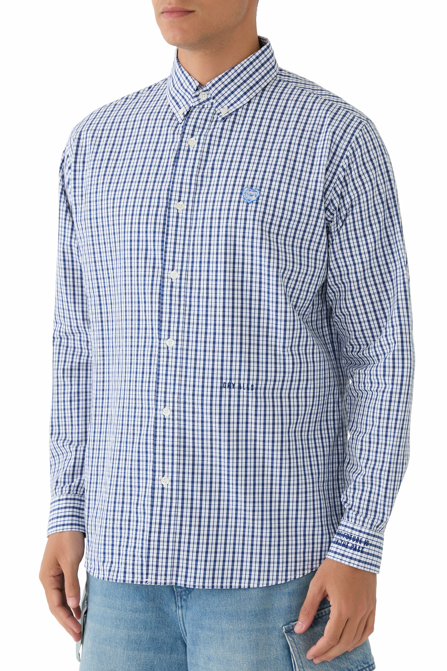 قميص بي دي بنقشة مربعات