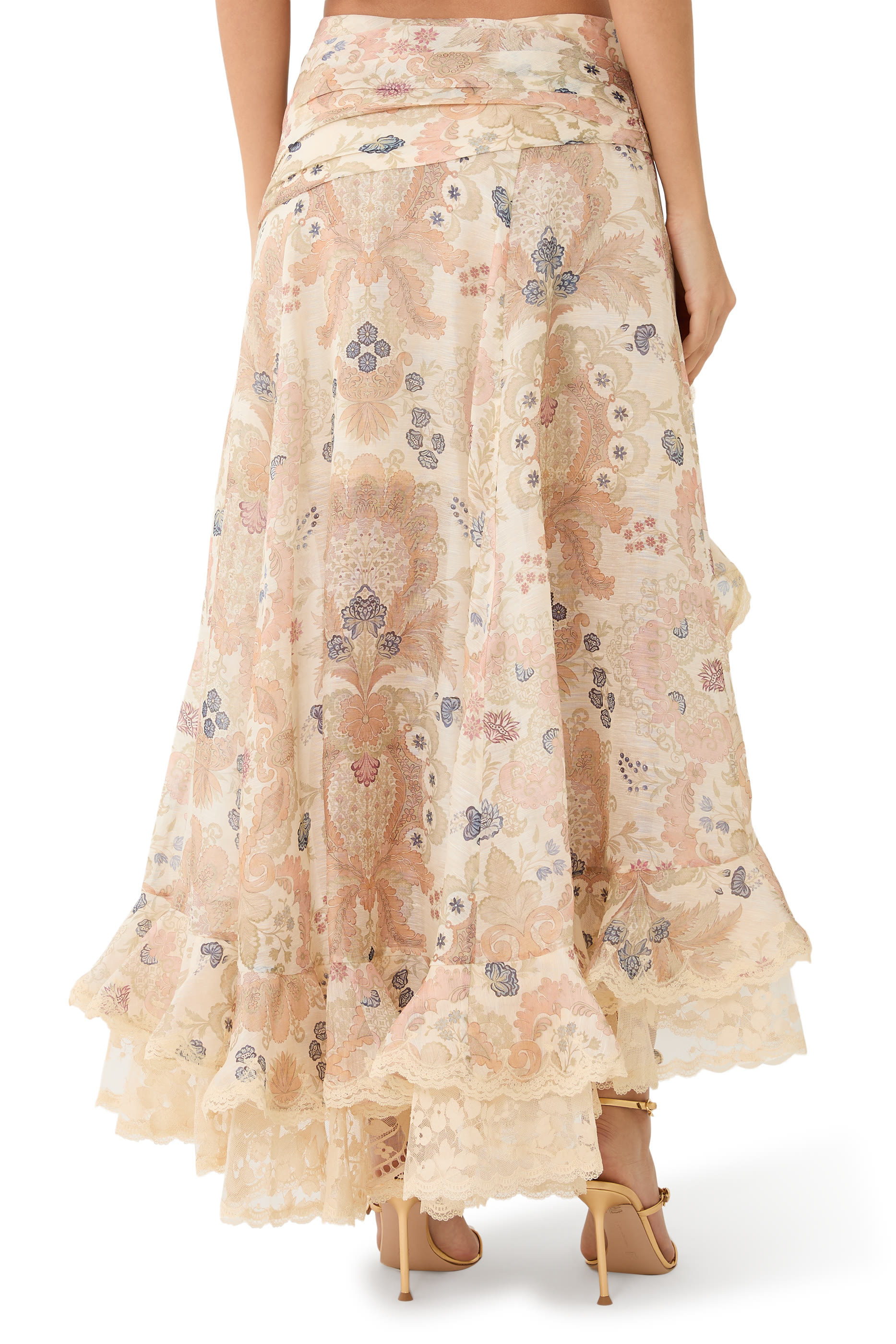 تنورة ريبالين طويلة دانتيل