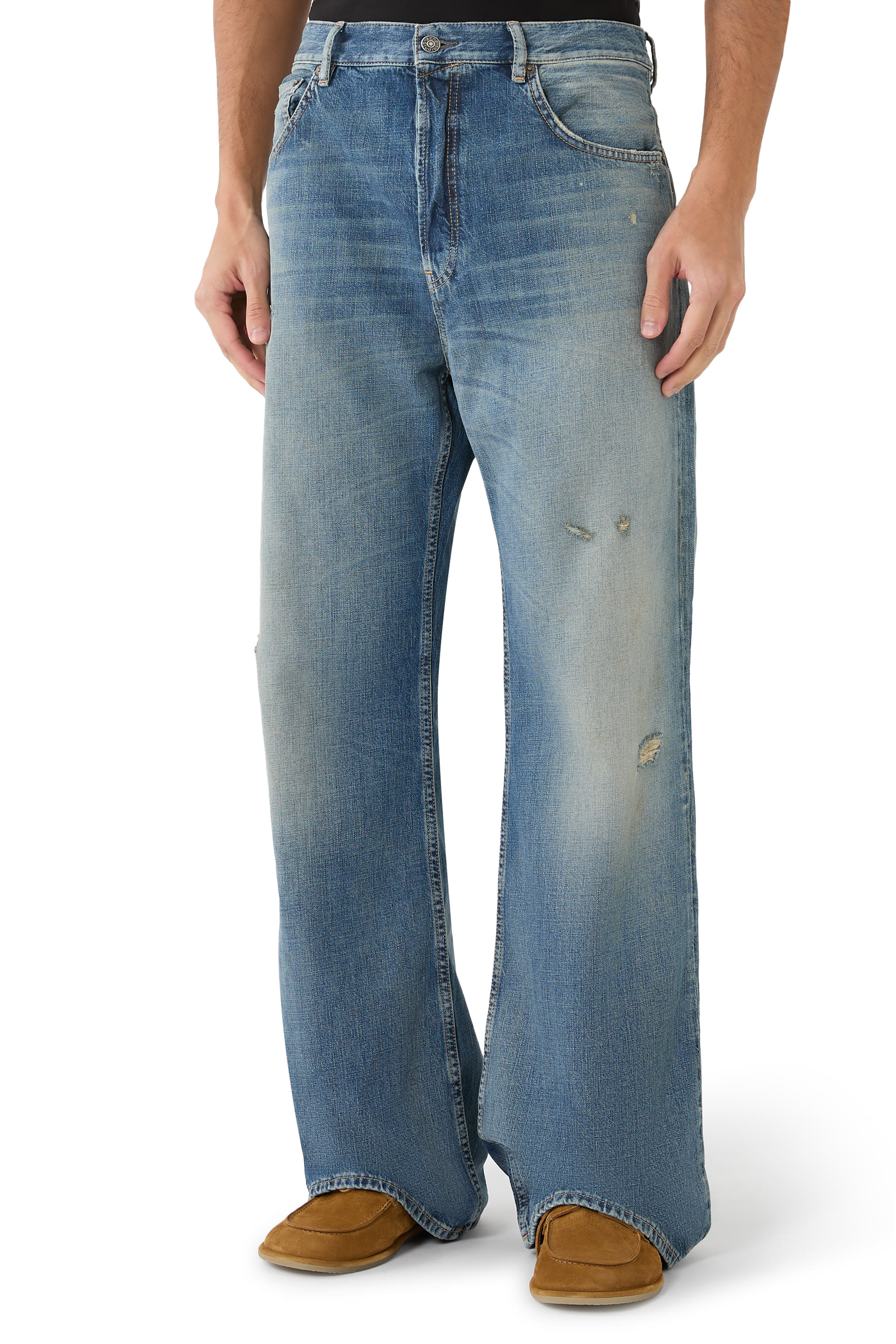 بنطال جينز بقصة عادية