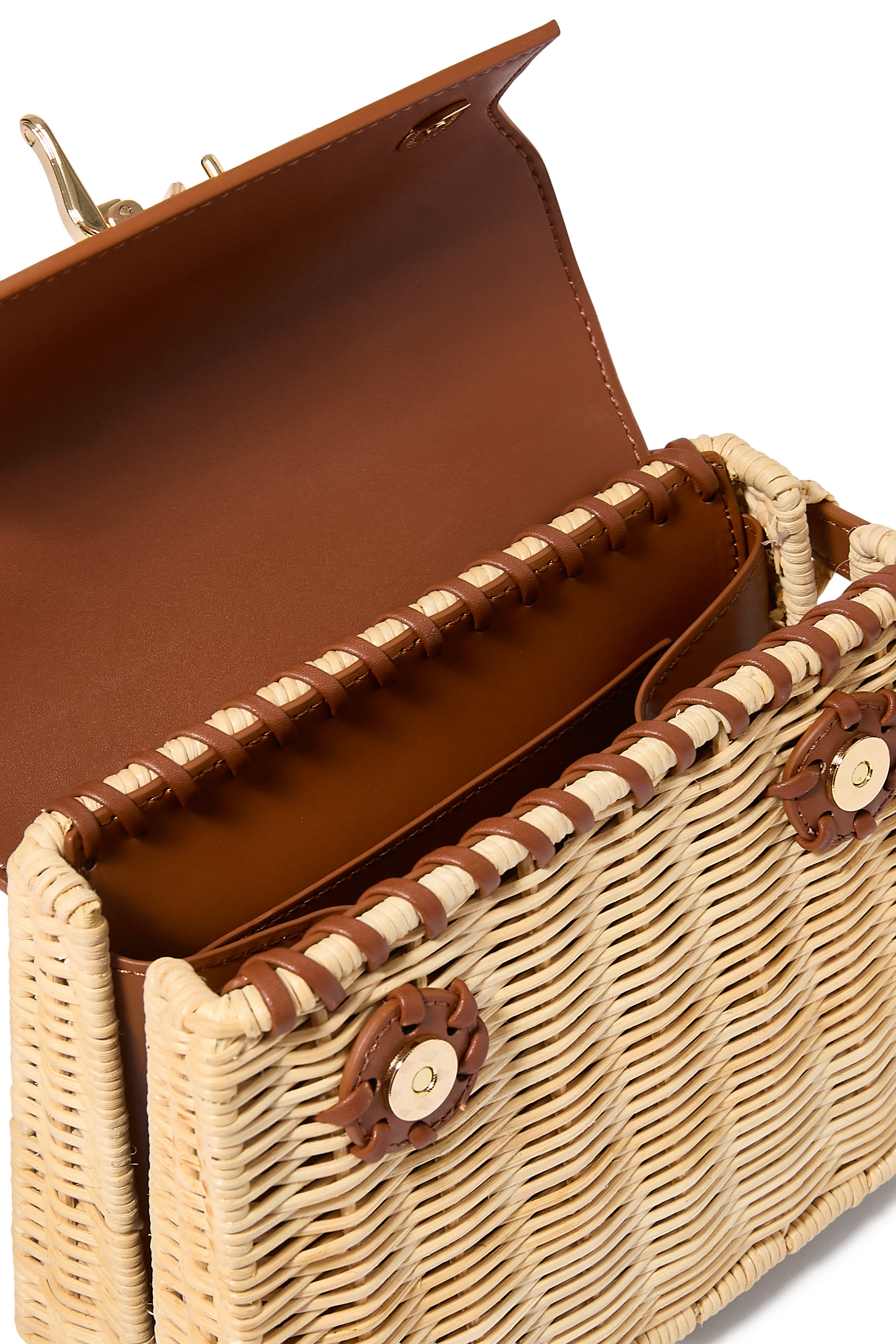 حقيبة يد إليز بتصميم مجدول روطان طبيعي