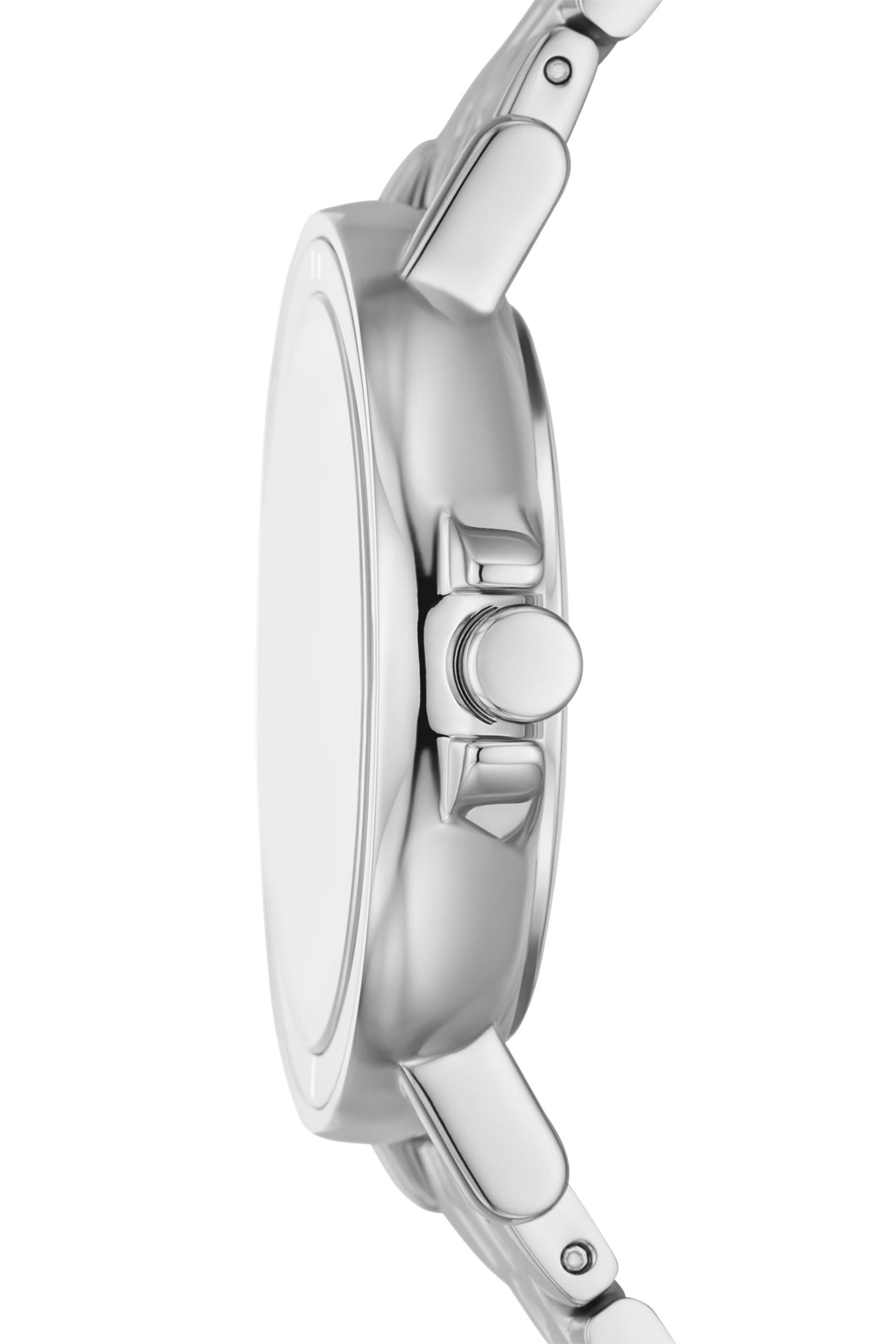 ساعة ليل رياضية بشعار الماركة بثلاث عقارب وسوار ونافذة لعرض التاريخ ستانلس ستيل