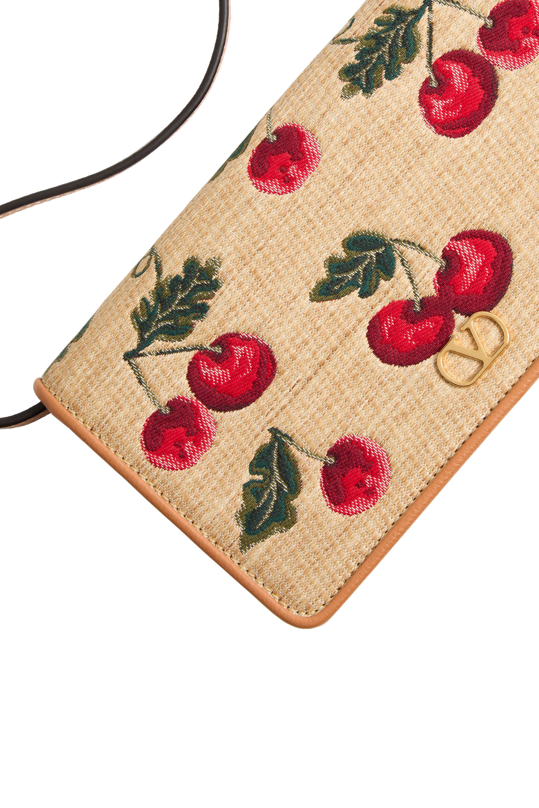 حقيبة كتف صغيرة بشعار الماركة جاكار خوص