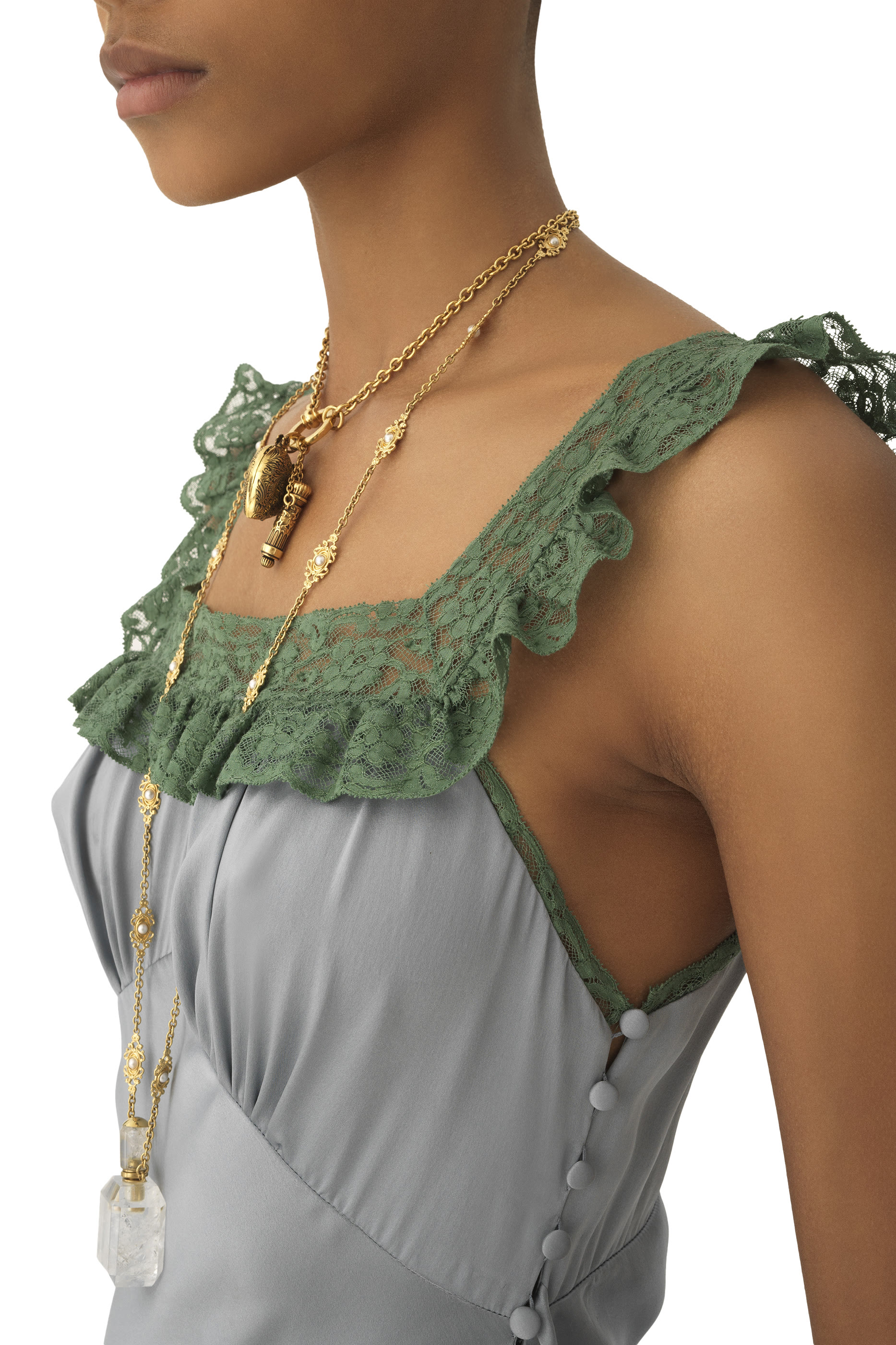 فستان بلا اكمام بقصة مستقيمة حرير