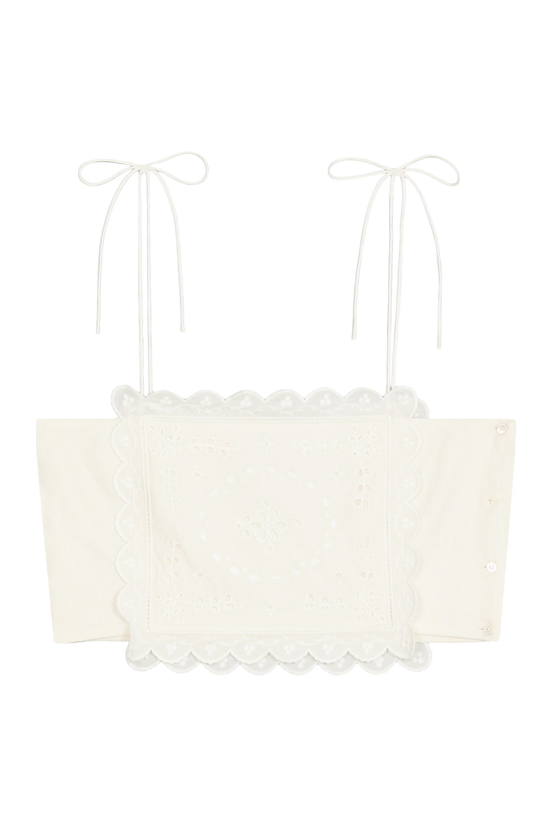 بلوزة قصيرة بأجزاء بتصميم منديل