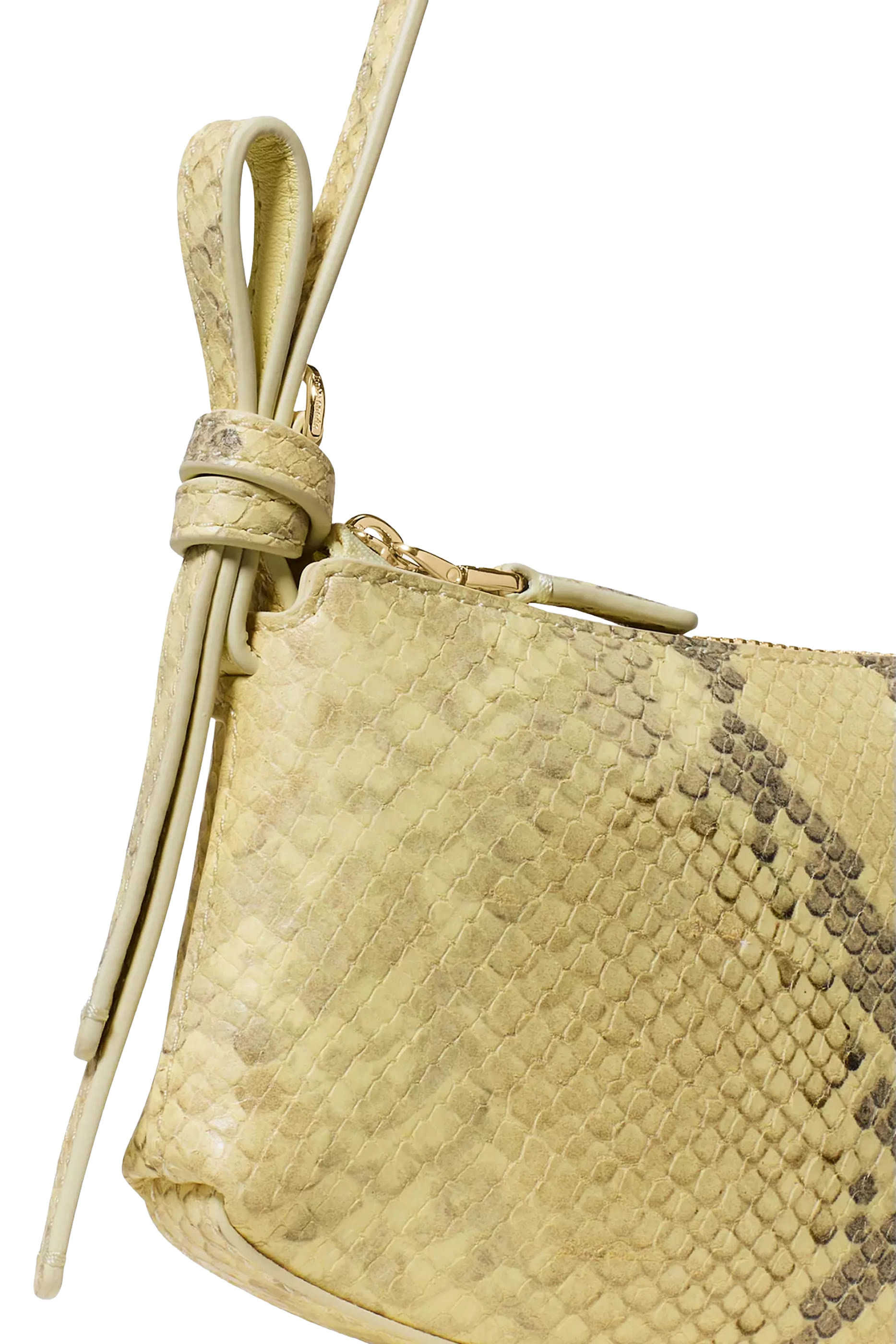 Loop Snake Embossed Pochette Bag
