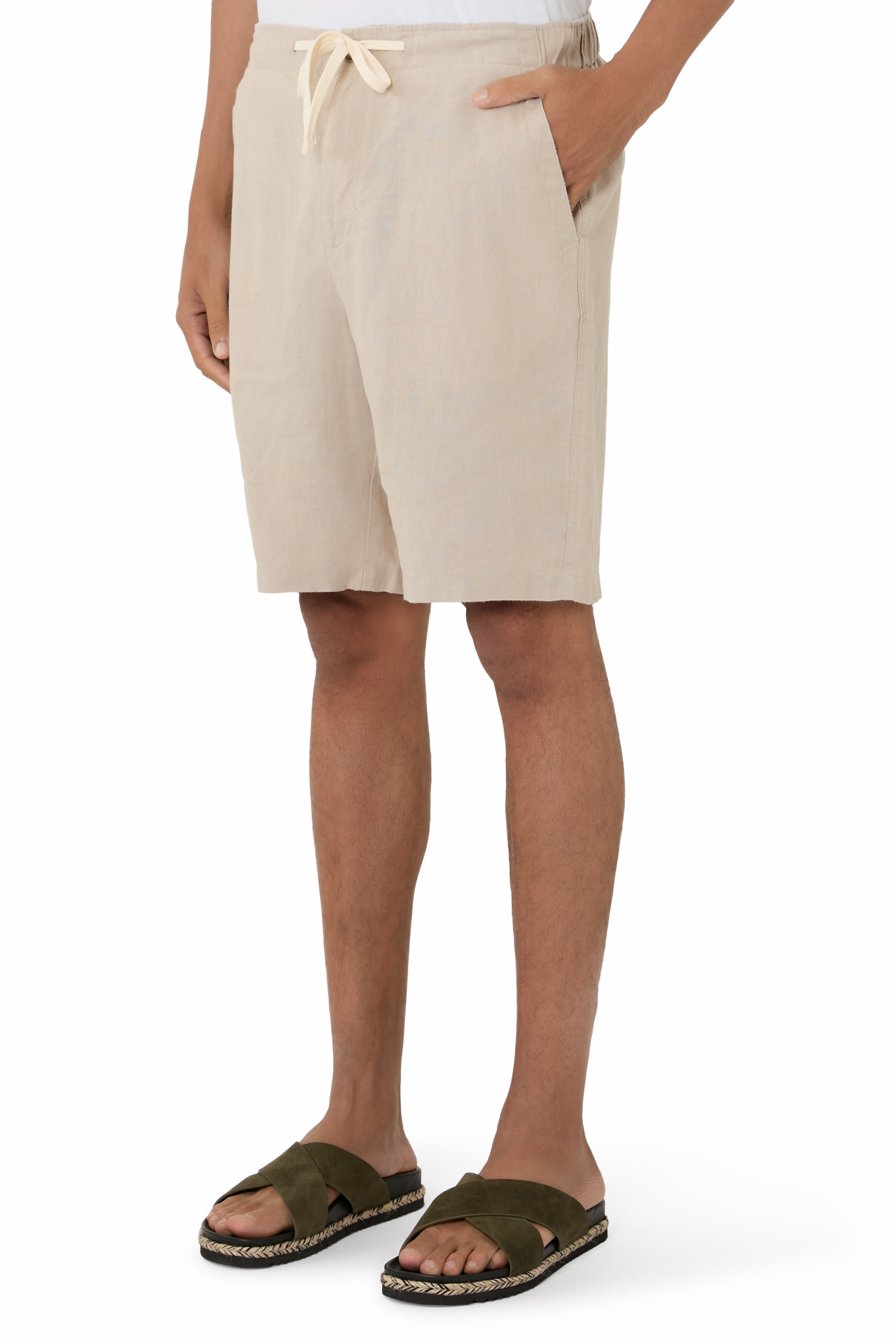 شورت برباط تضييق قماش قنب