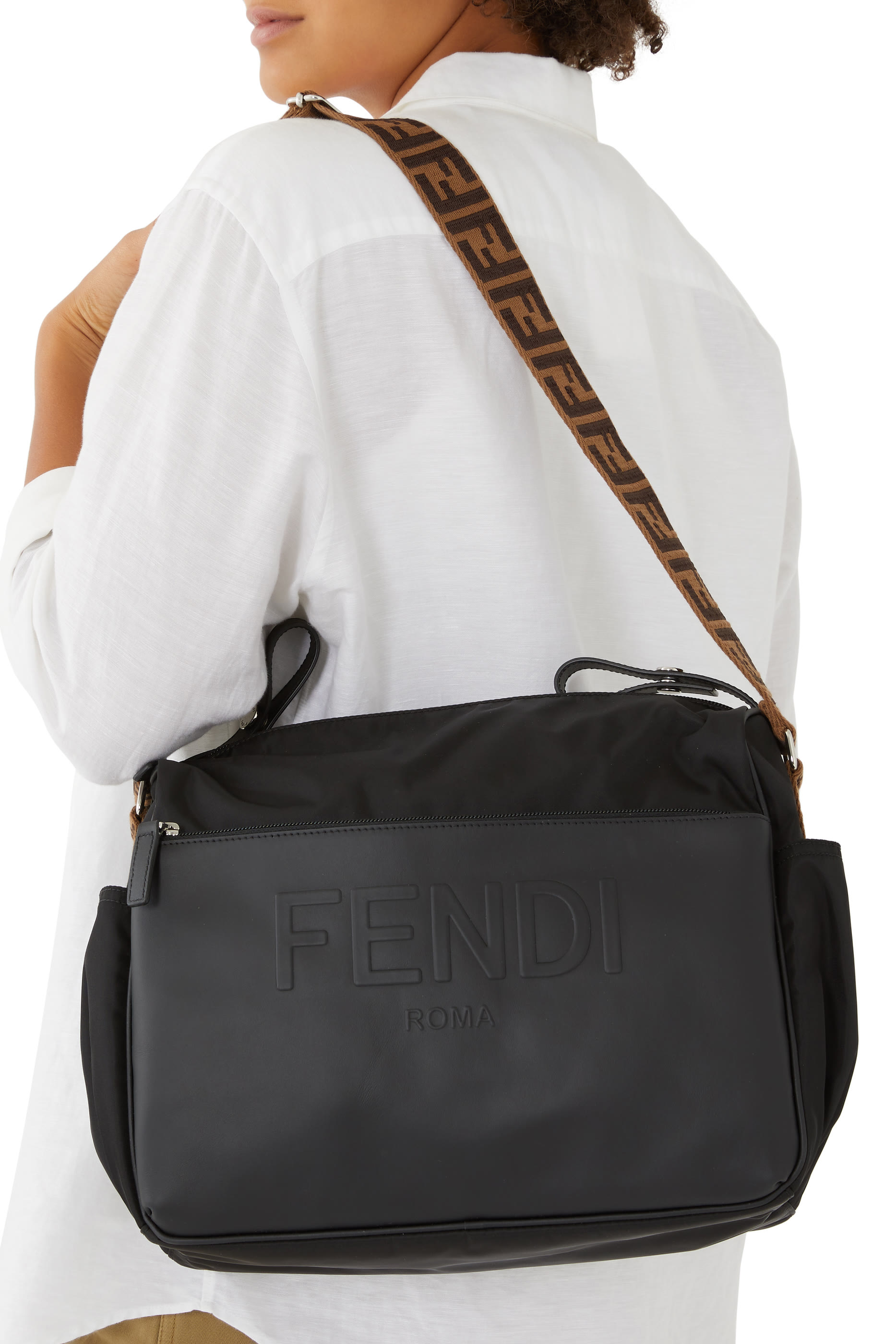 حقيبة مستلزمات أطفال نايلون وجلد