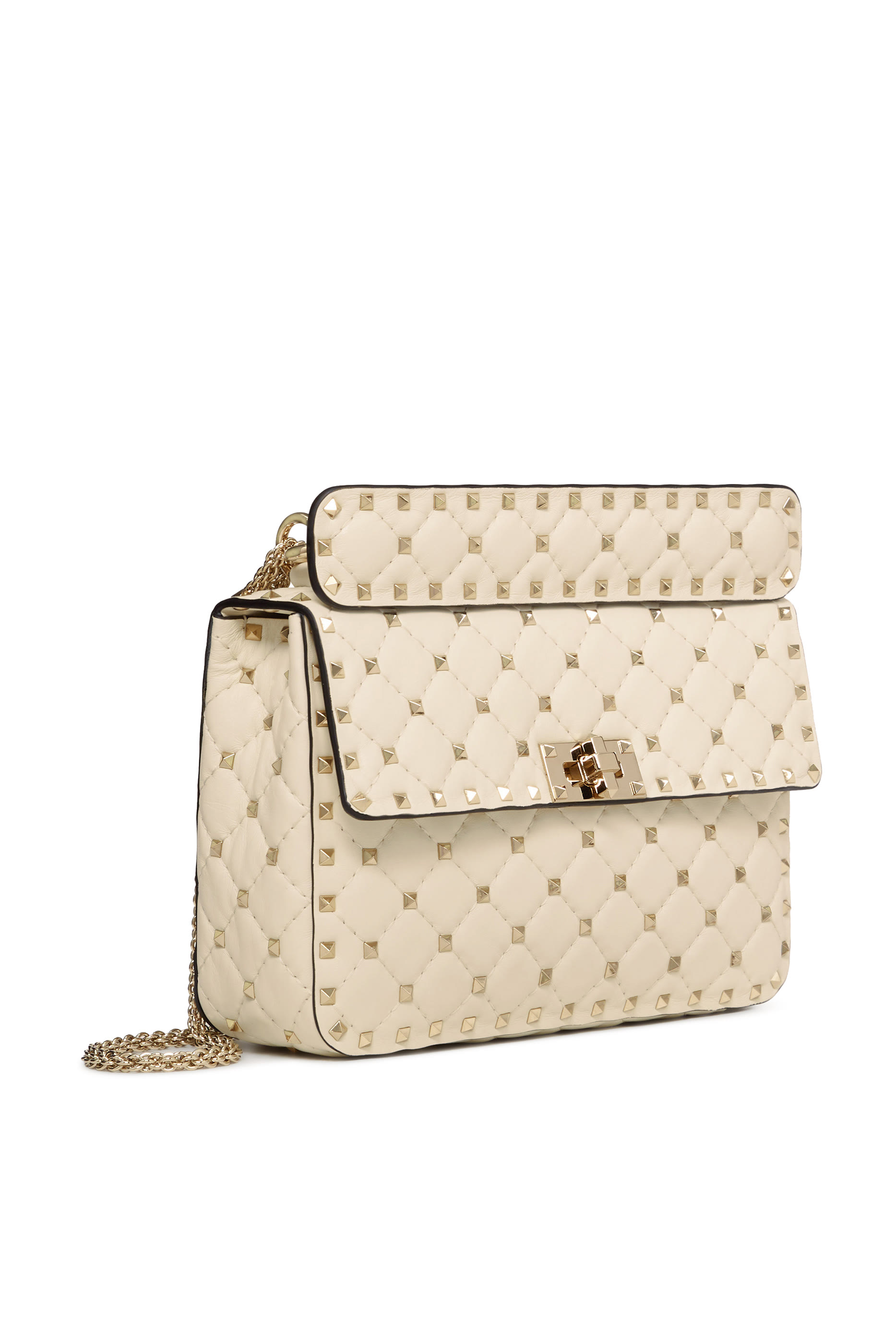 حقيبة كتف بحلي هرمية مدببة