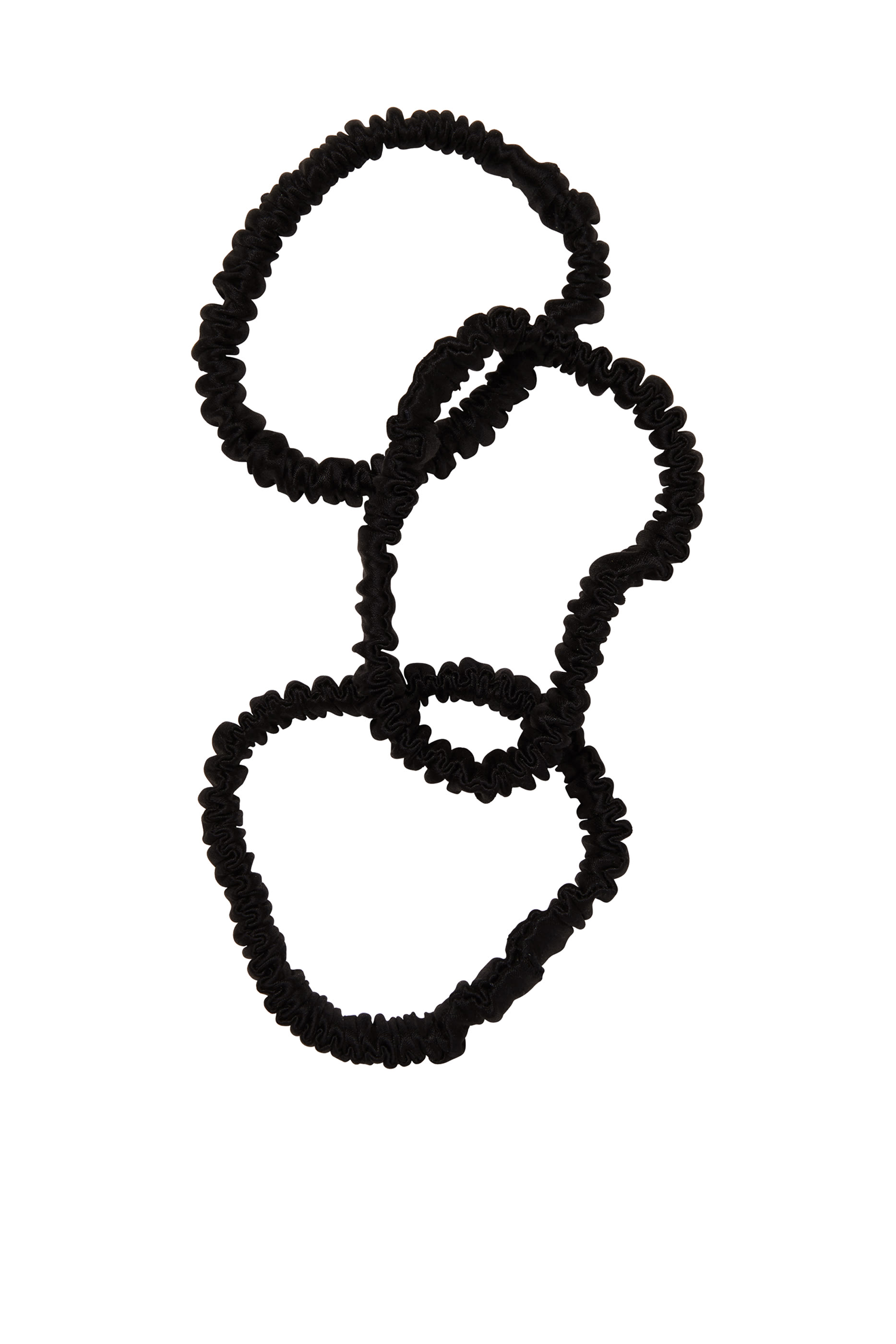 مجموعة رباط شعر للنوم حرير لامع، 3 قطع