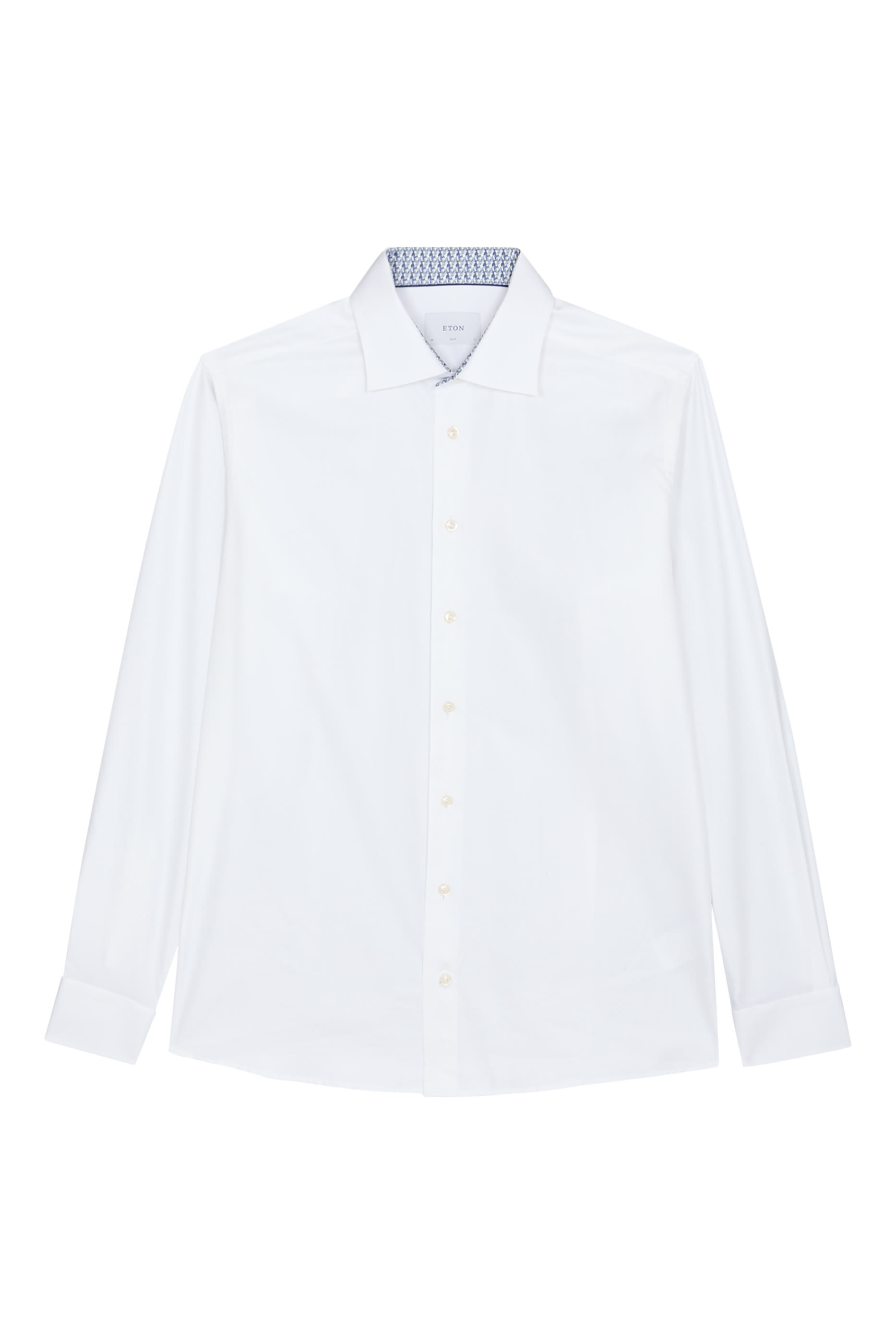 قميص تويل بارز الملمس بنقشة هندسية