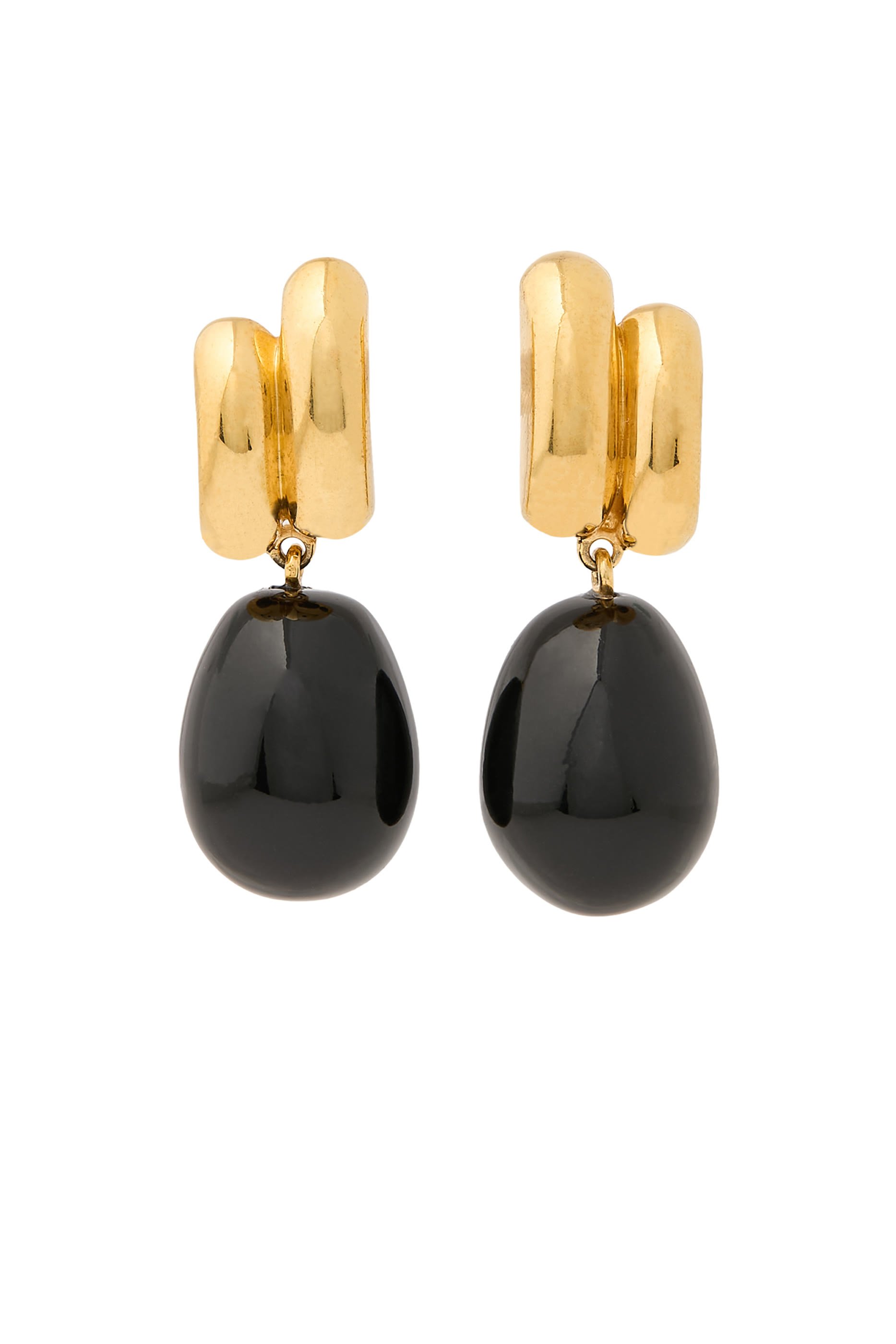 أقراط إيريس مزينة بخرز سيراميك، فضة إسترلينية