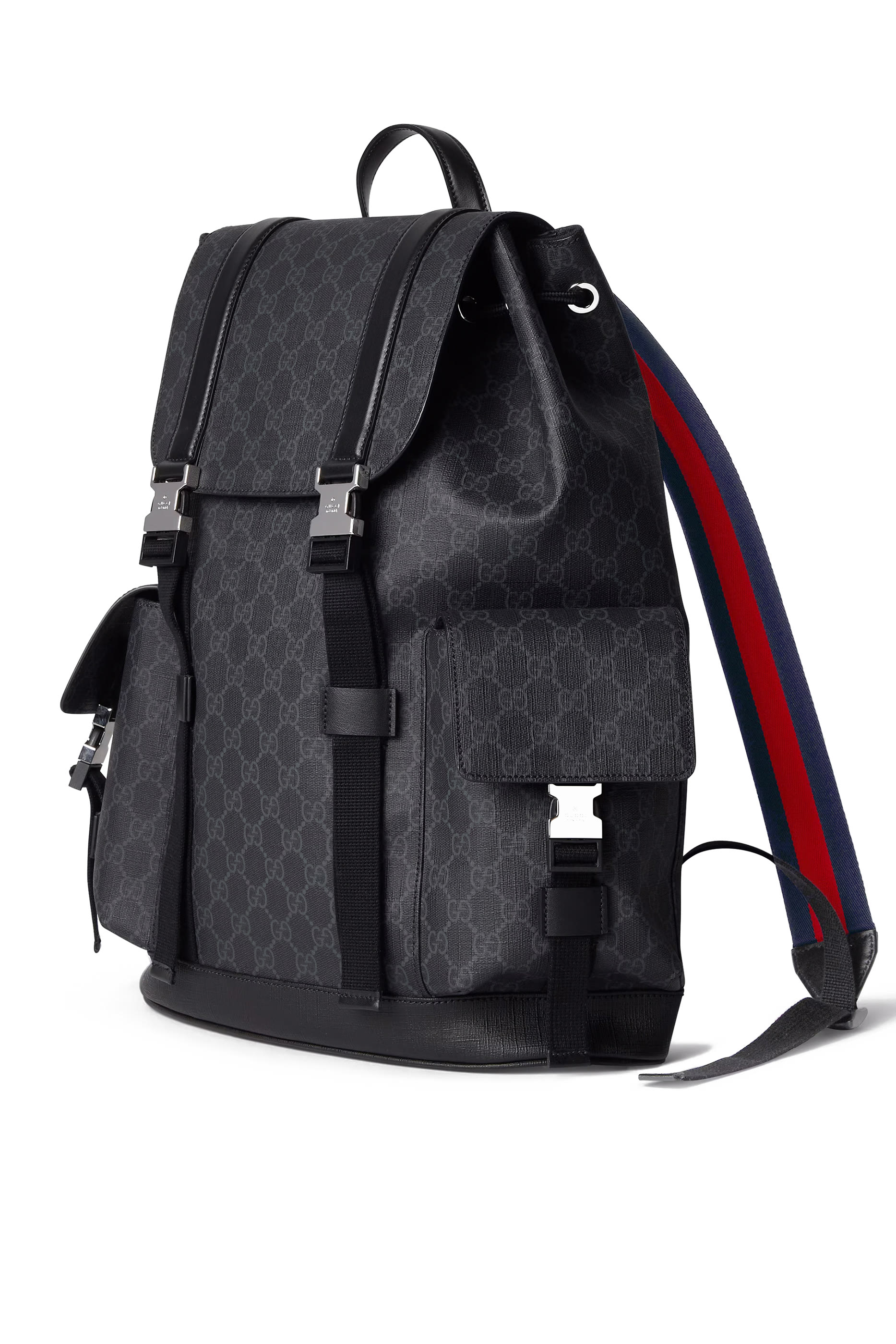 حقيبة ظهر بنقشة حرفي شعار الماركة بحجم صغير