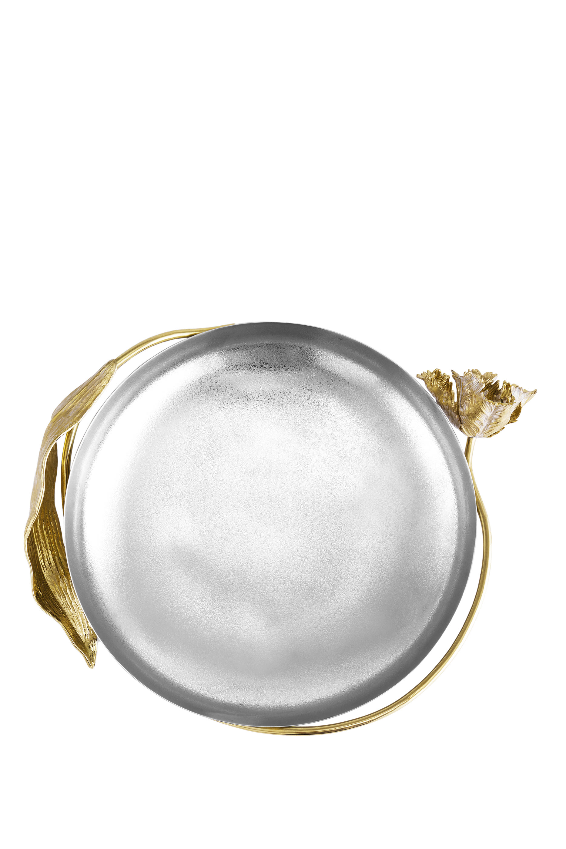 طبق تقديم بقاعدة مزين بزهرة توليب متوسط الحجم