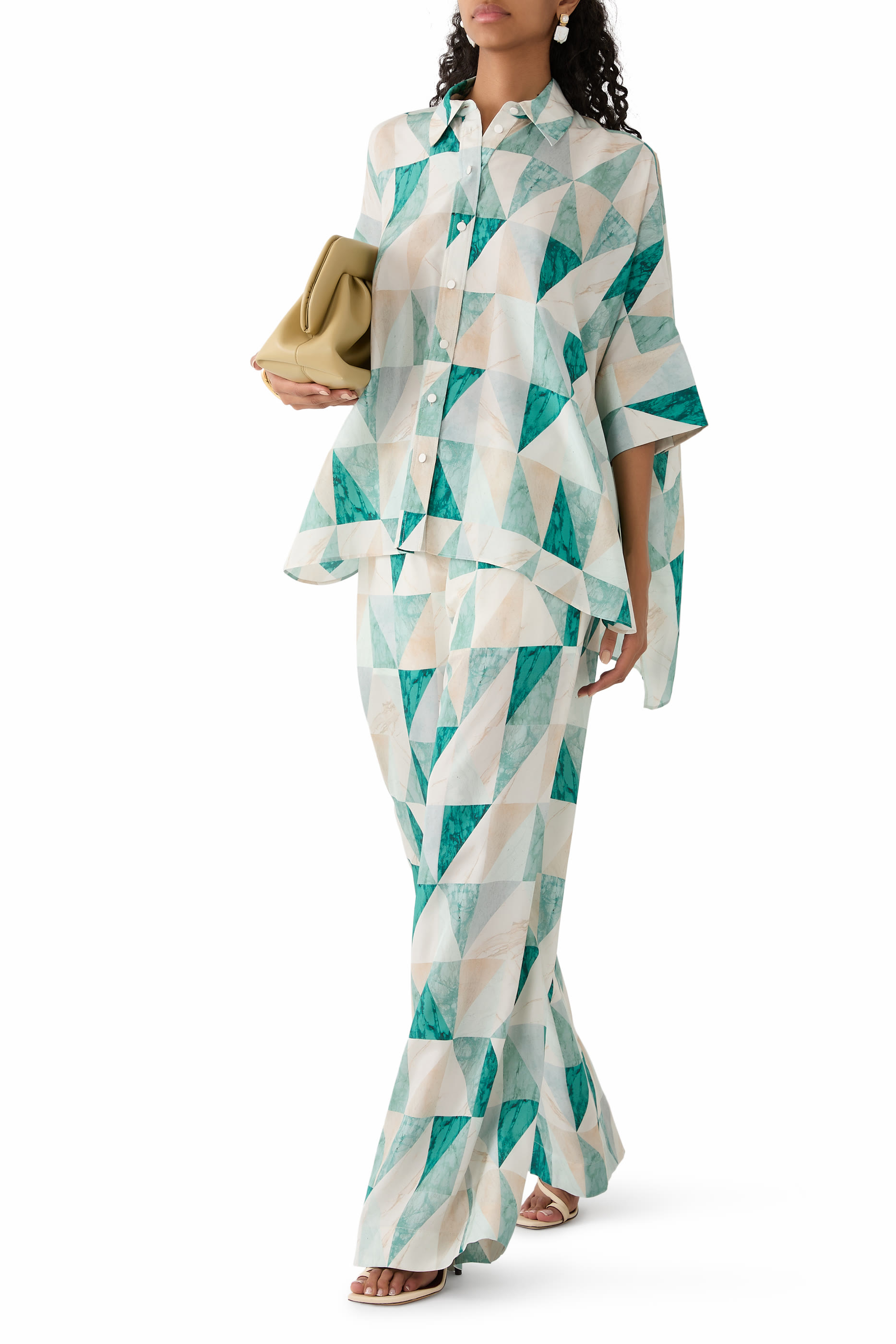 بنطال ثوريبس ماربل بطبعات حرير