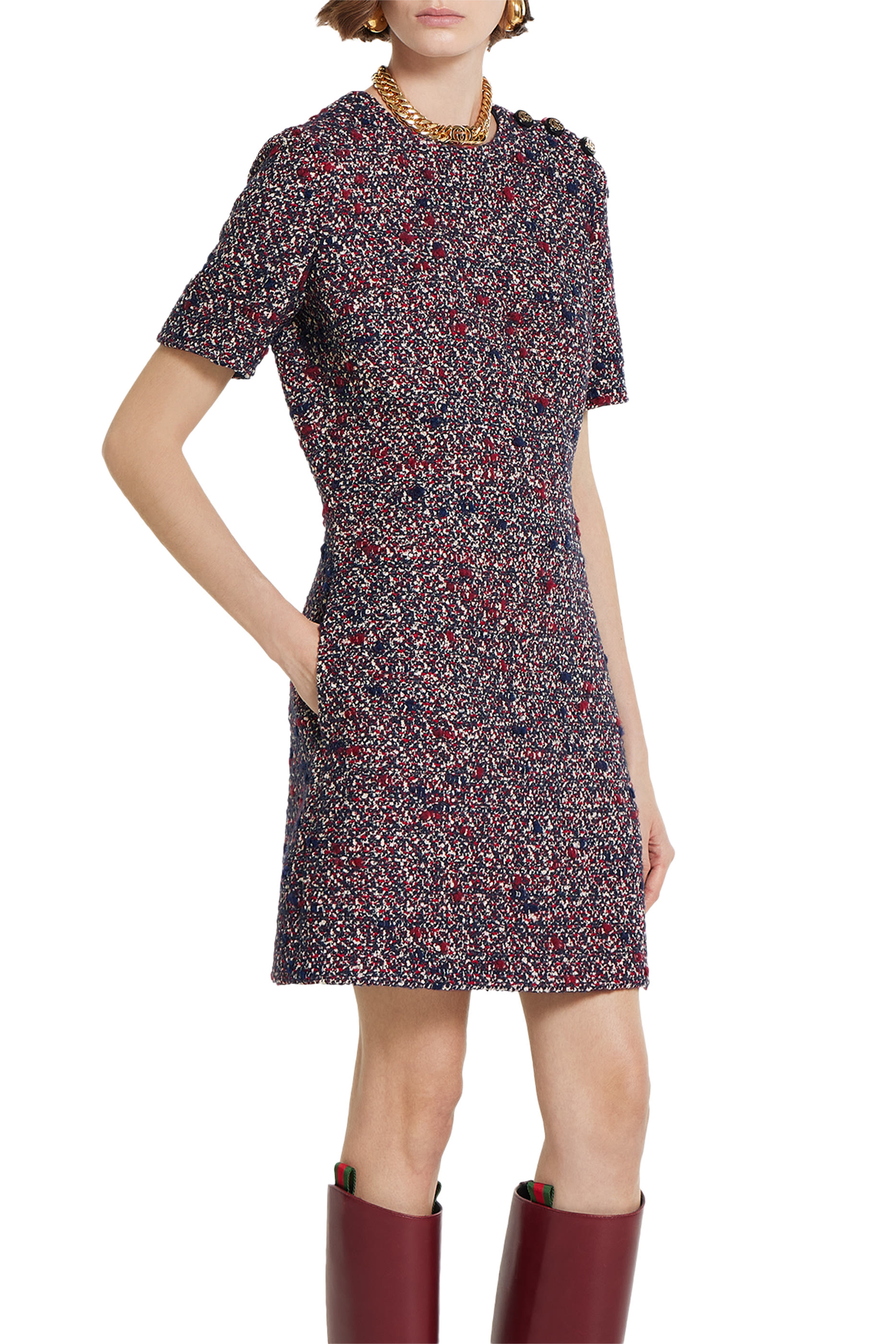 فستان صوف بوكليه