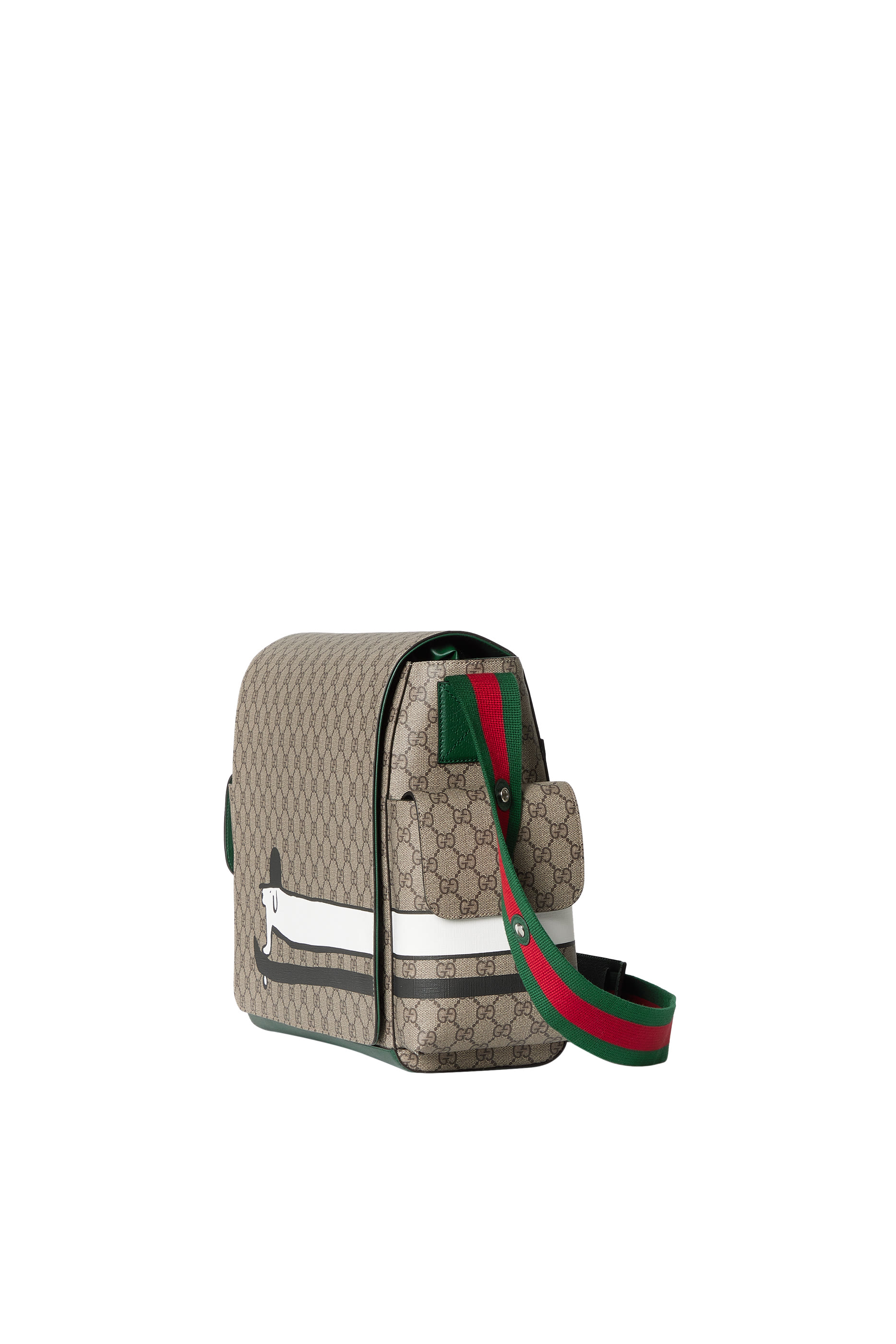 حقيبة مستلزمات أطفال كبيرة بنقشة حرفي شعار الماركة