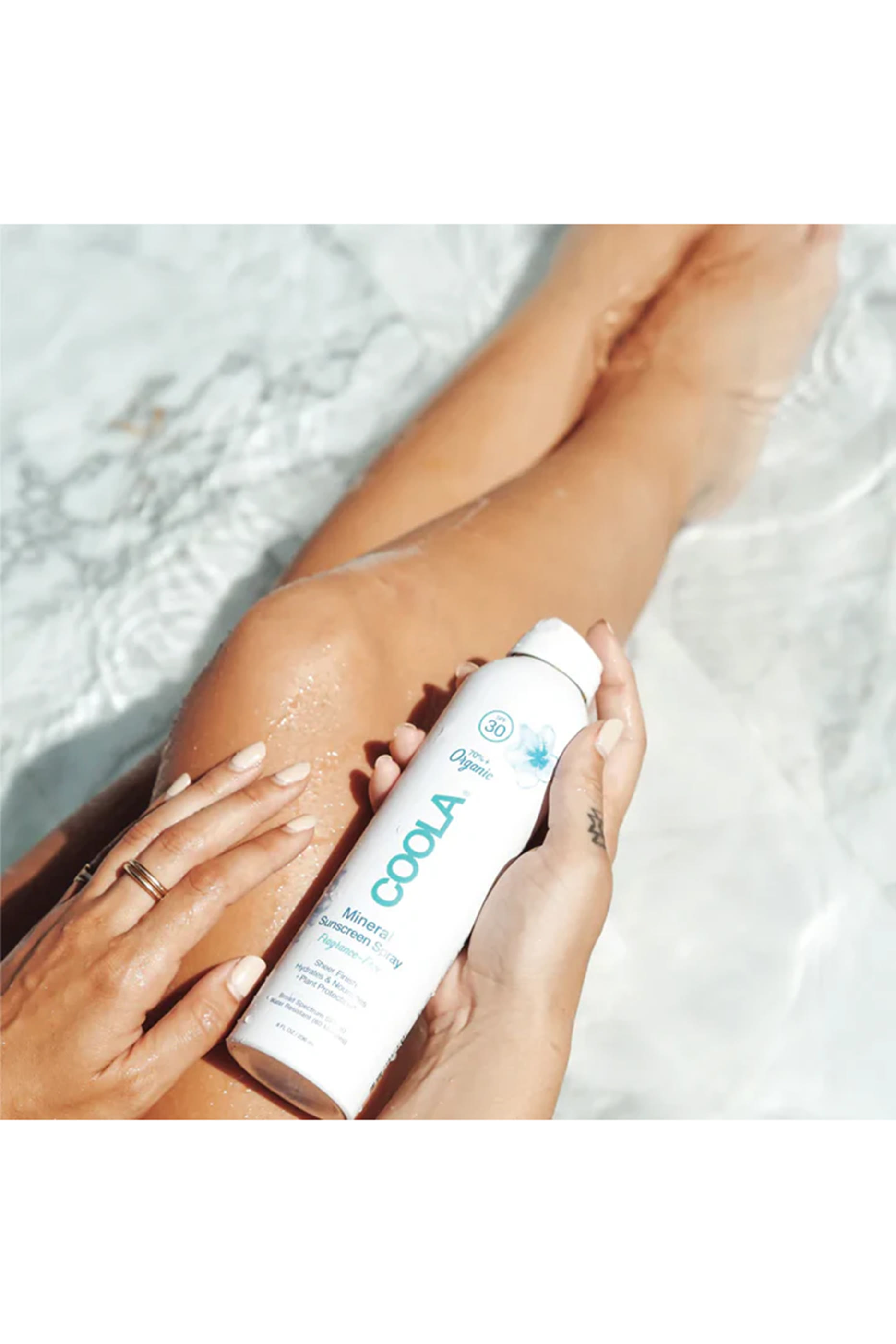 بخاخ معدني للجسم خالٍ من العطور بعامل الحماية من الشمس SPF 30&rlm;