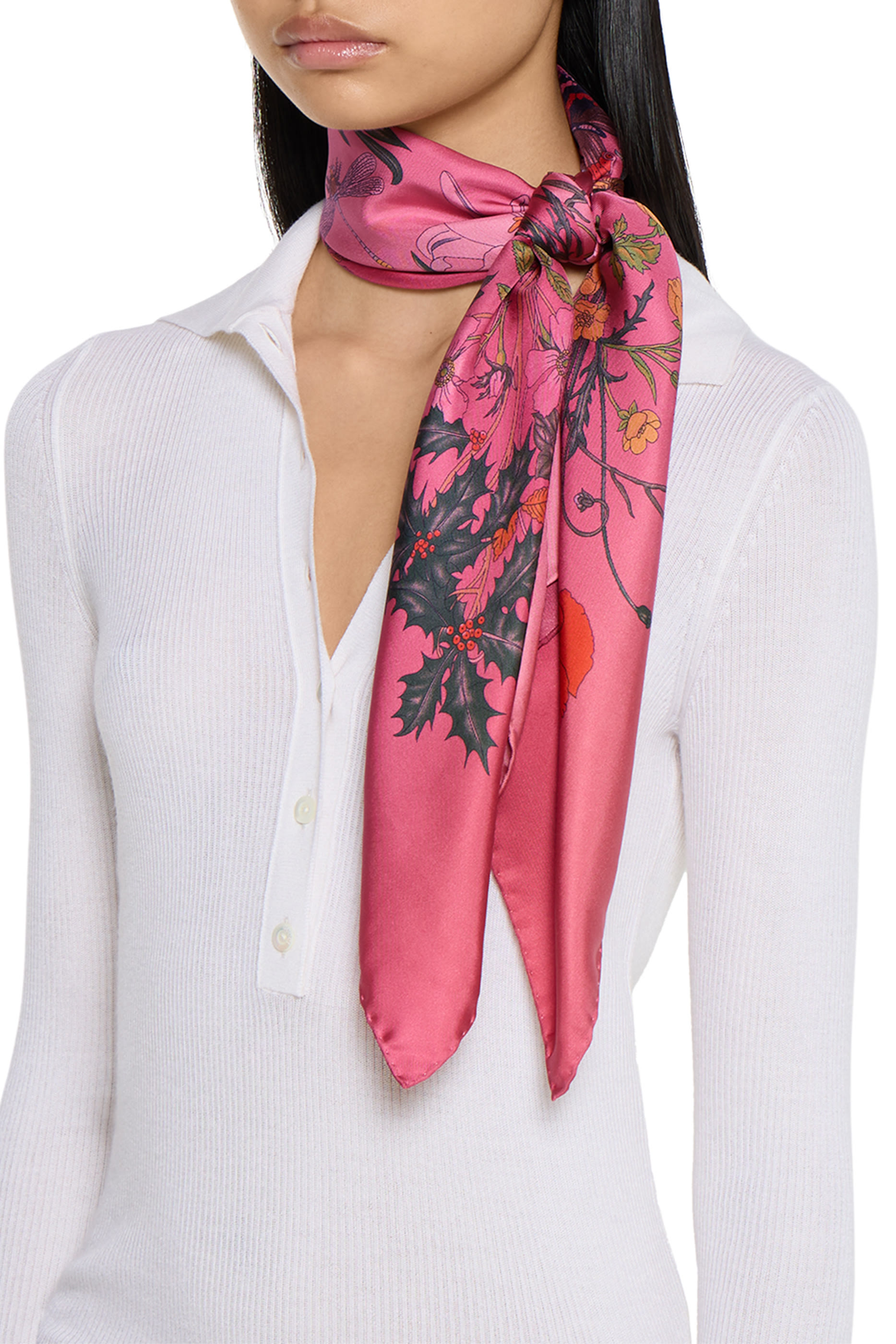 Printed Silk Carr&eacute;