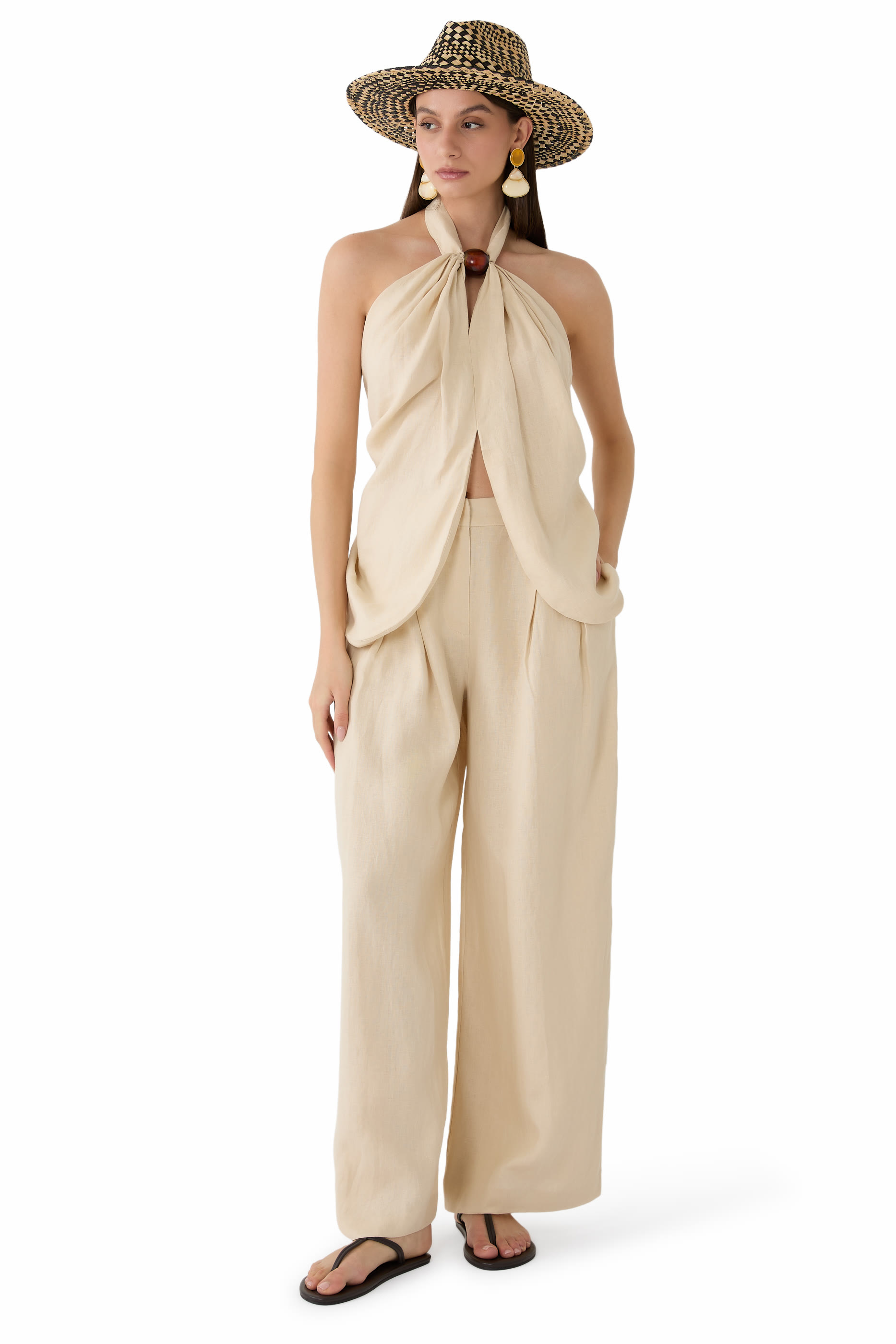 قبعة فيدورا بنقشة معينات