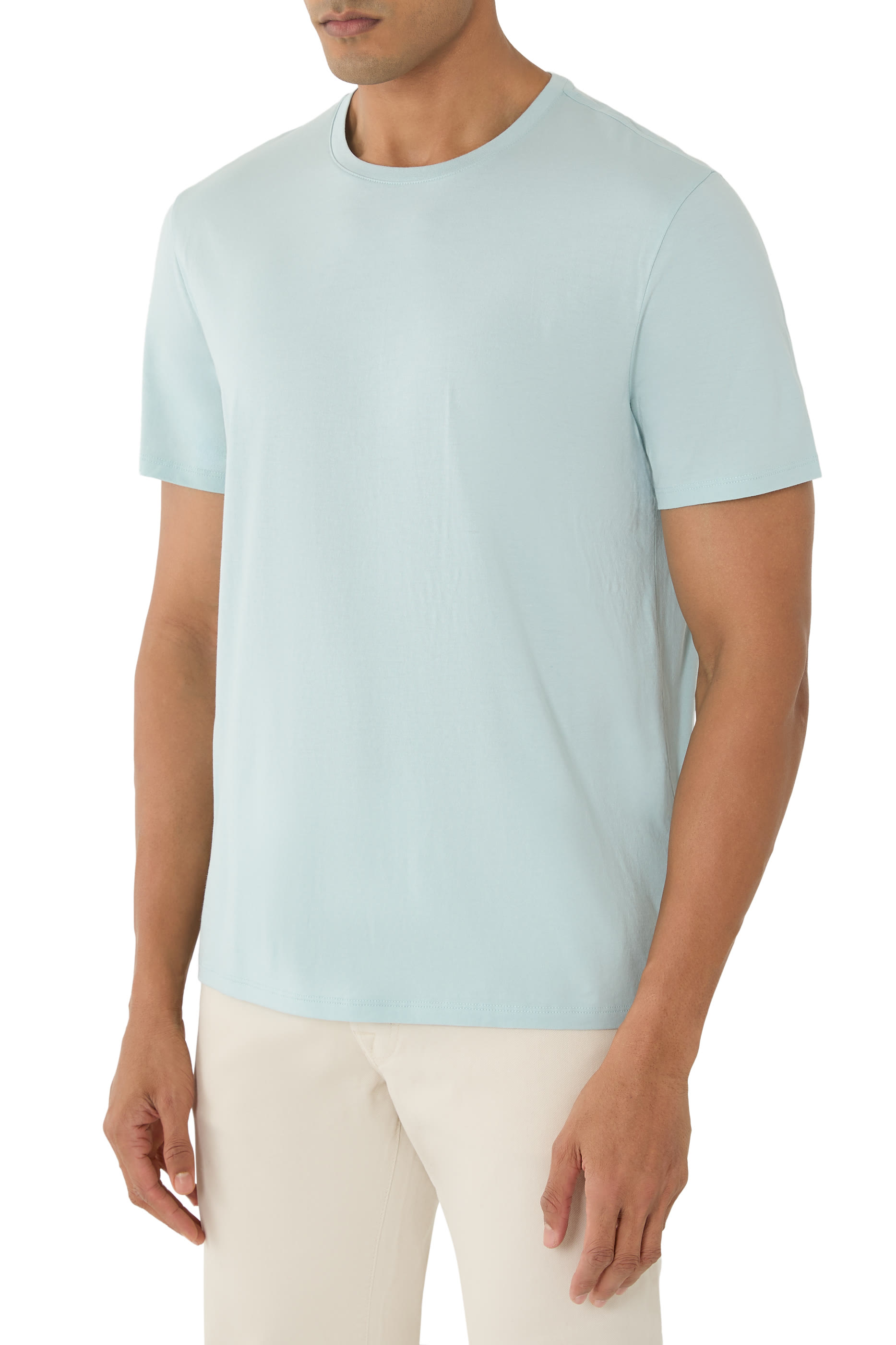 تيشرت بياقة ضيقة قطن بيما