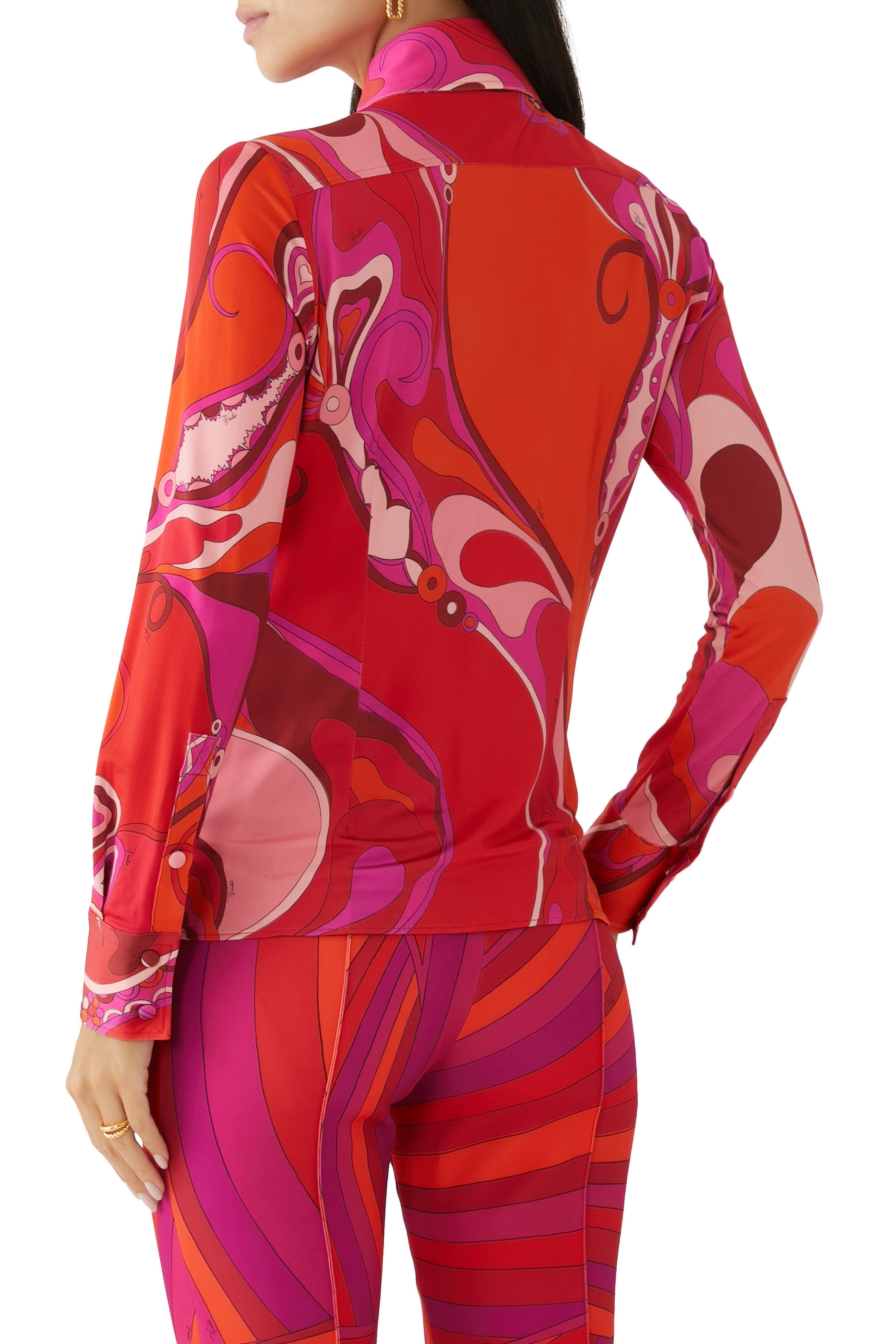 قميص بنقشة أوركيد