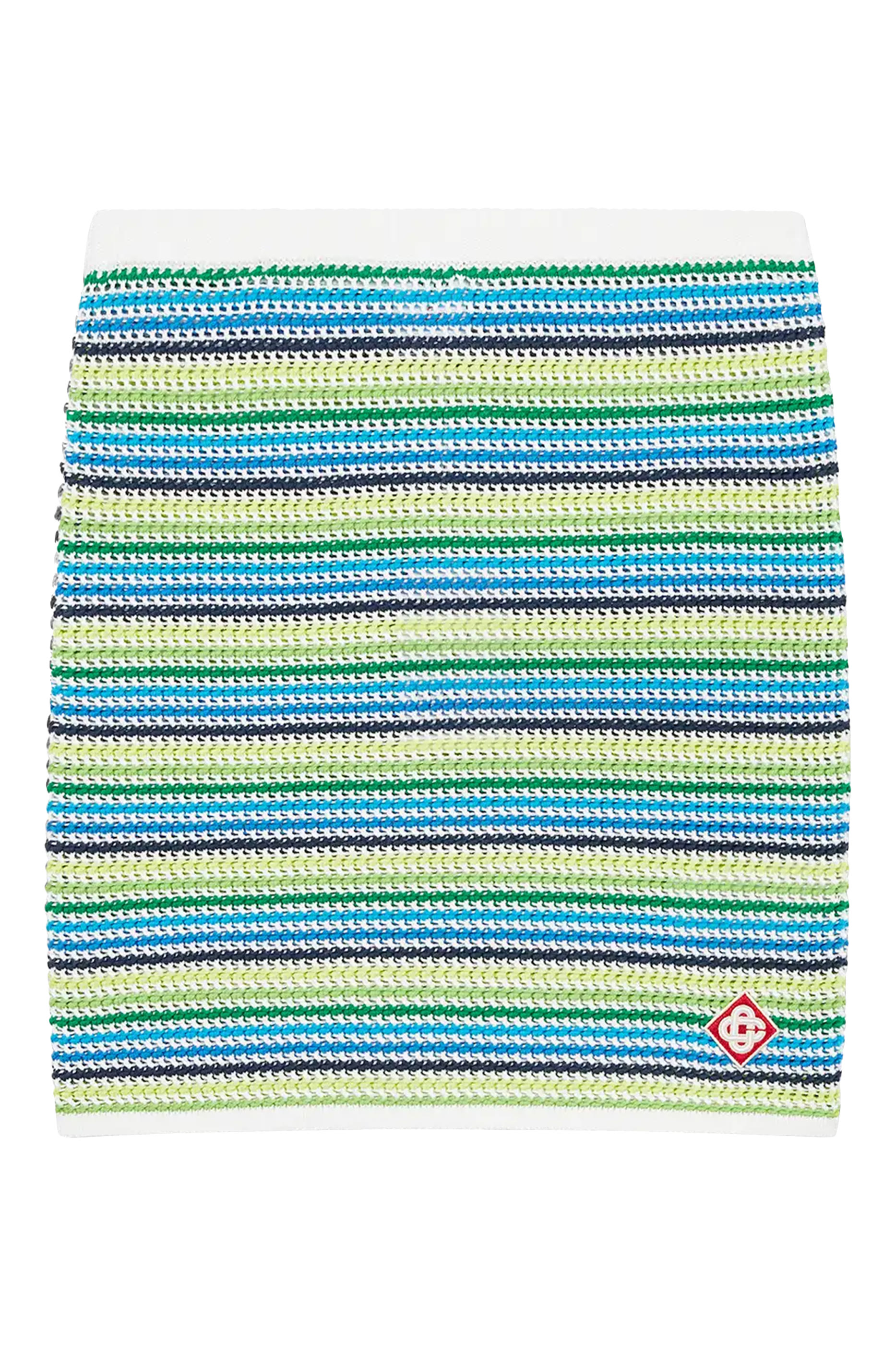 تنورة قصيرة مخططة