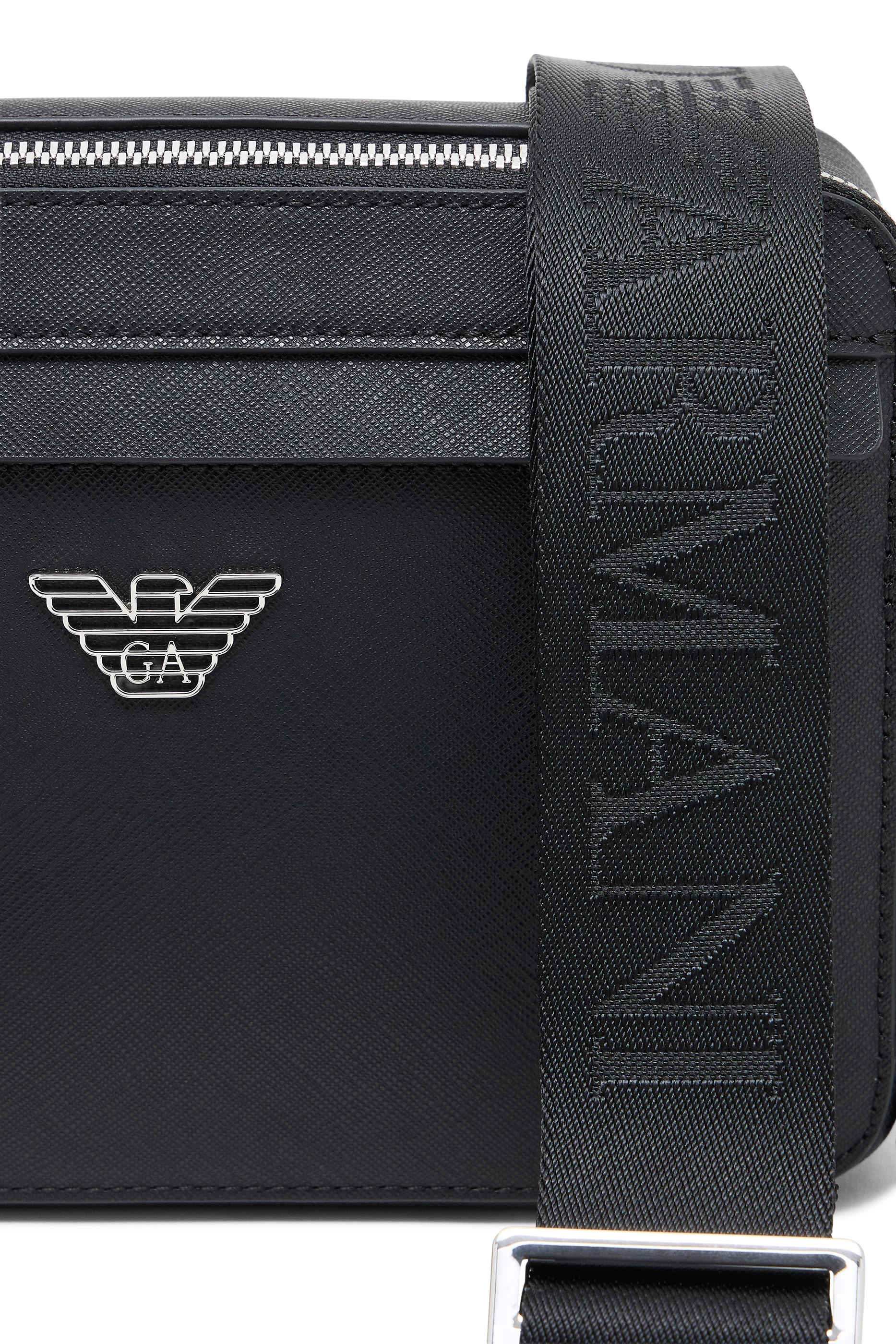 حقيبة كاميرا ايه اس في صغيرة بحلية شعار الماركة جلد سافيانو متجدد