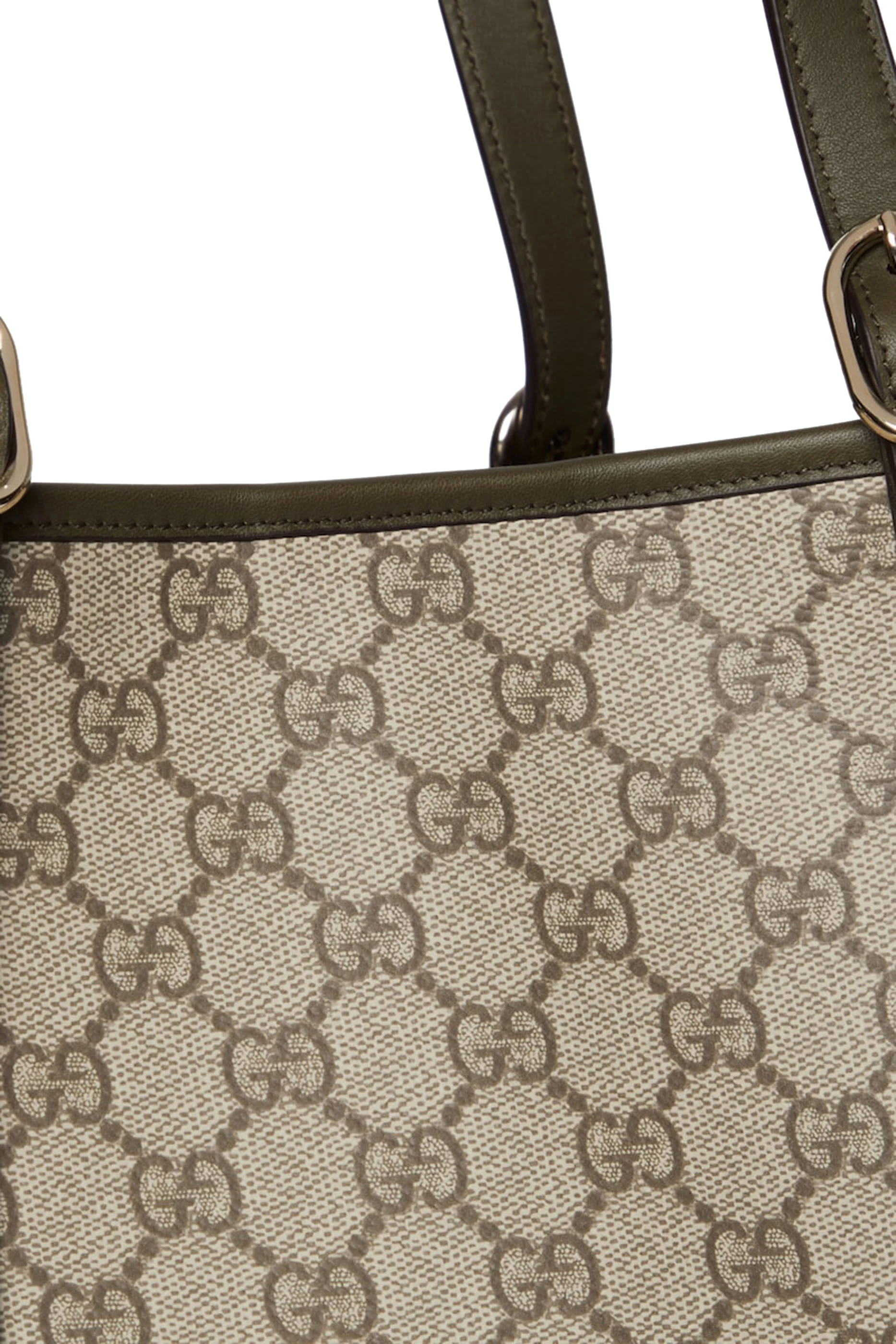 حقيبة يد كبيرة بنقشة حرفي شعار الماركة