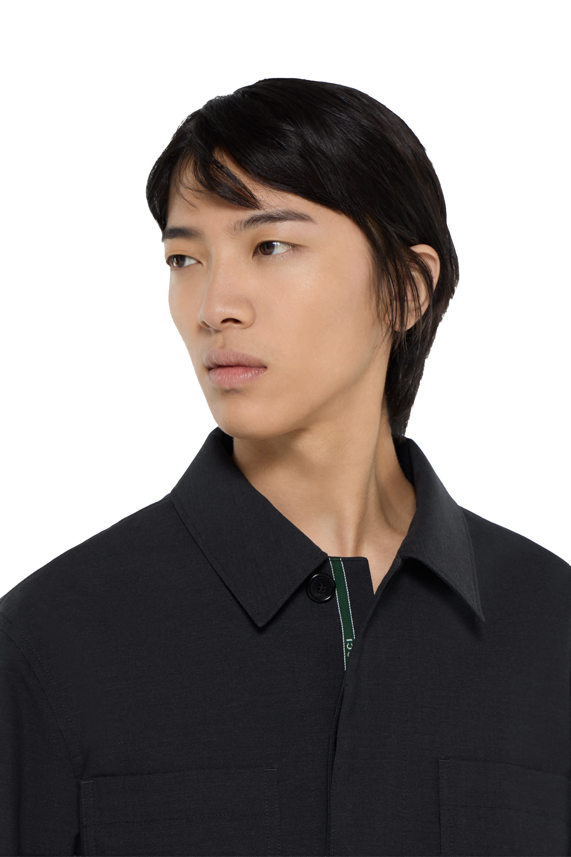 جاكيت صوف بنسيج مضلع