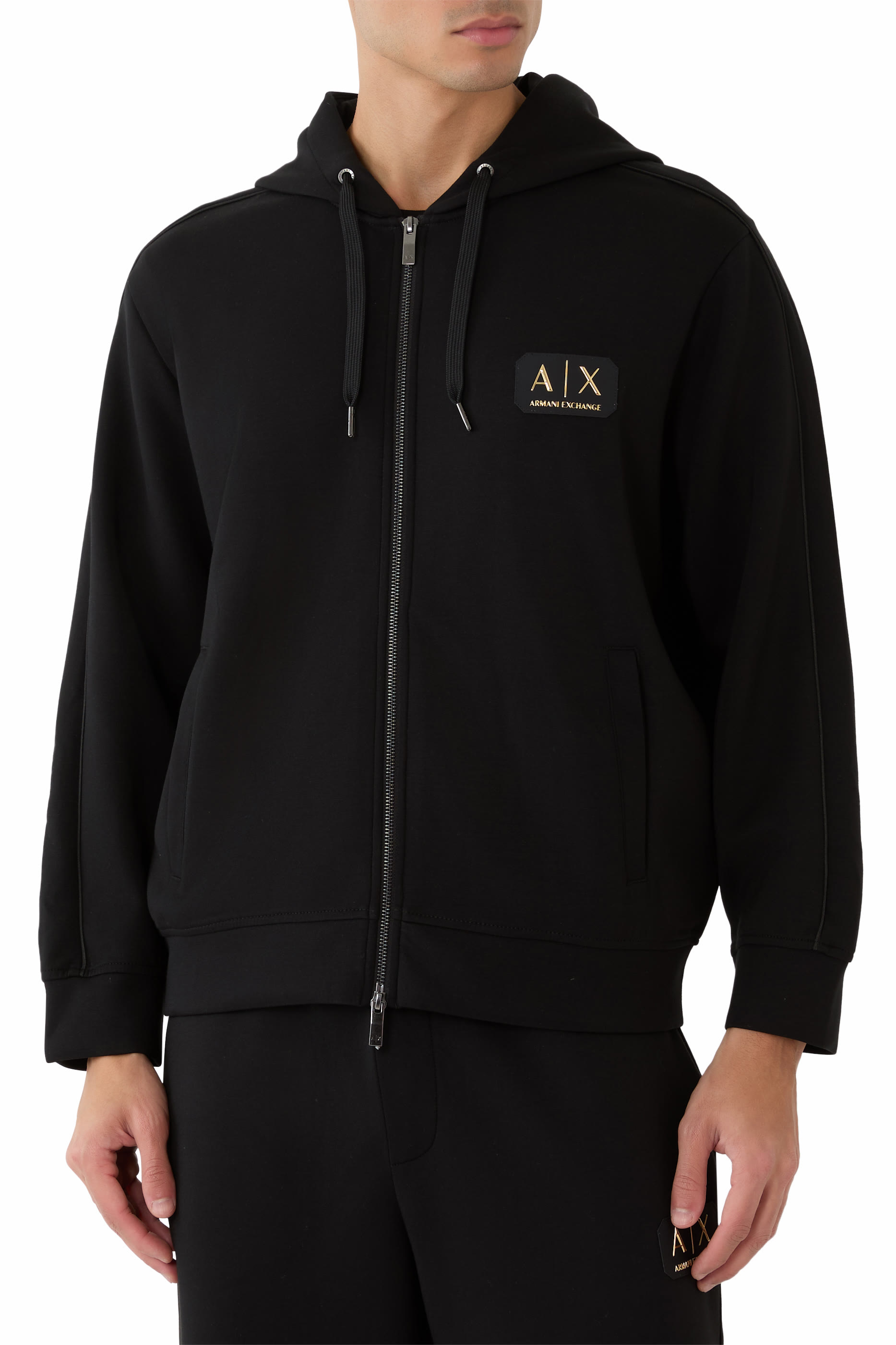  Zip-Up Sweatshirt in Technical Fabric