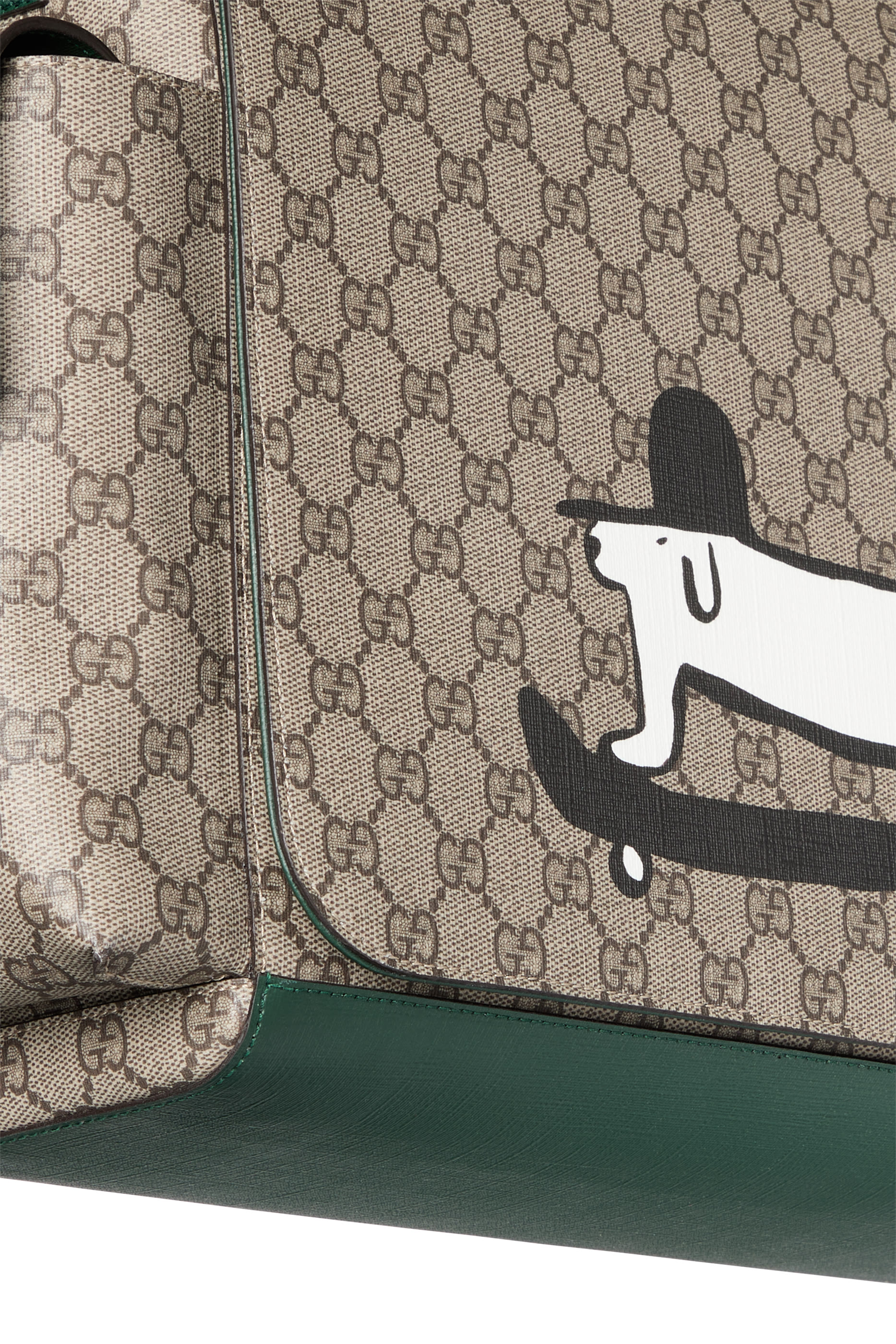 حقيبة مستلزمات أطفال كبيرة بنقشة حرفي شعار الماركة