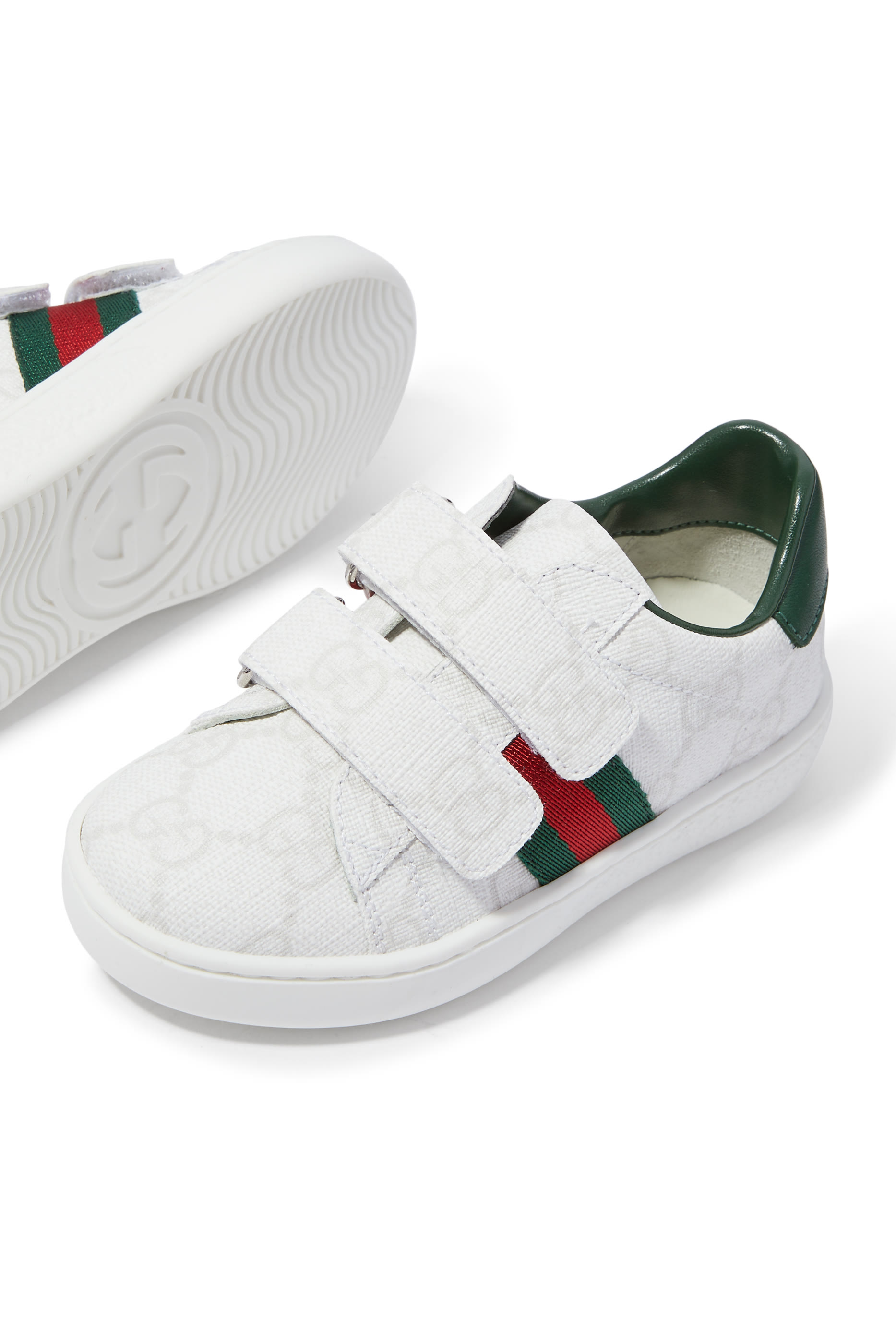 سنيكرز بتفاصيل شريط ويب جلد للأطفال