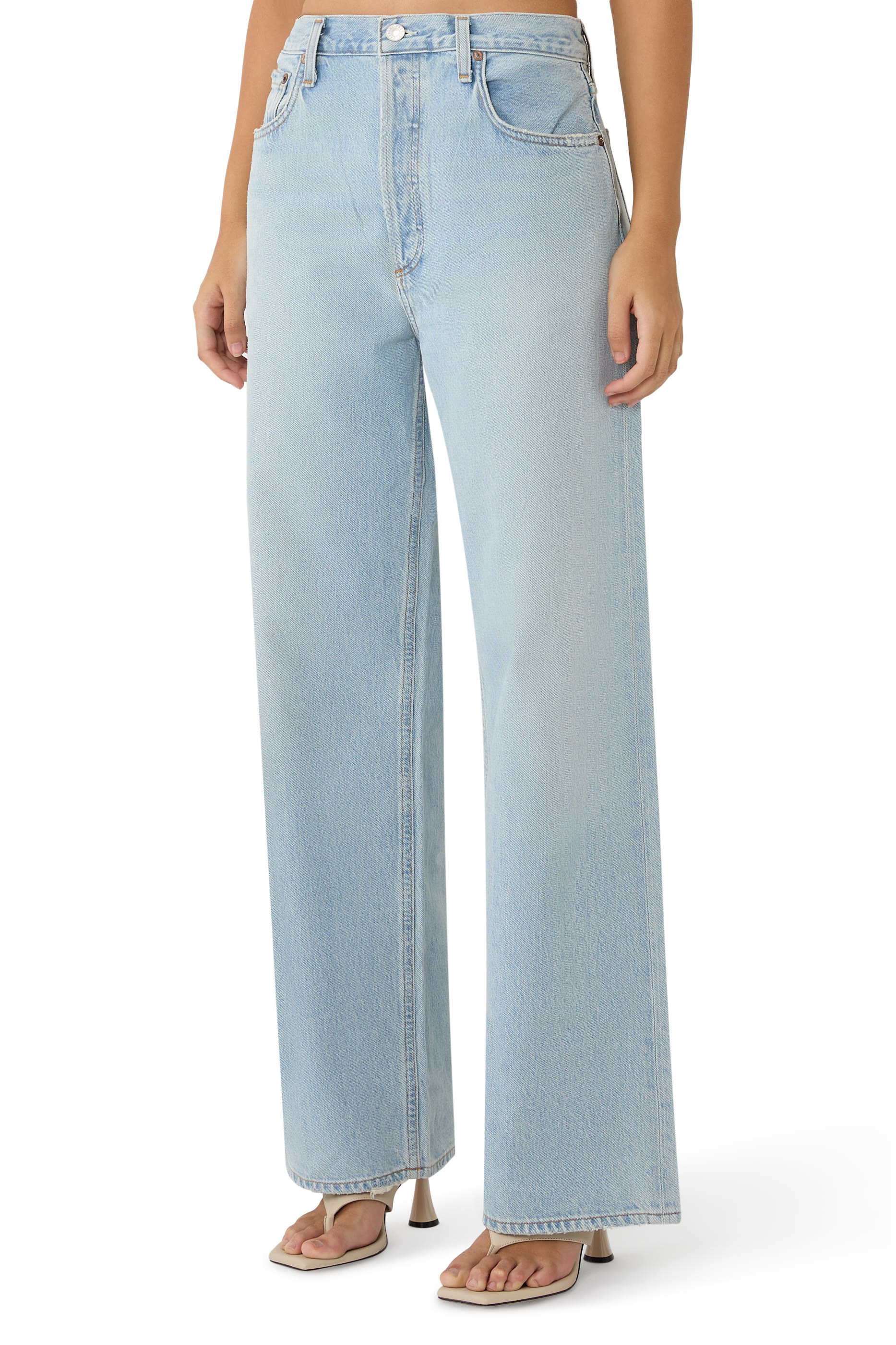 بنطال فضفاض بخصر منخفض