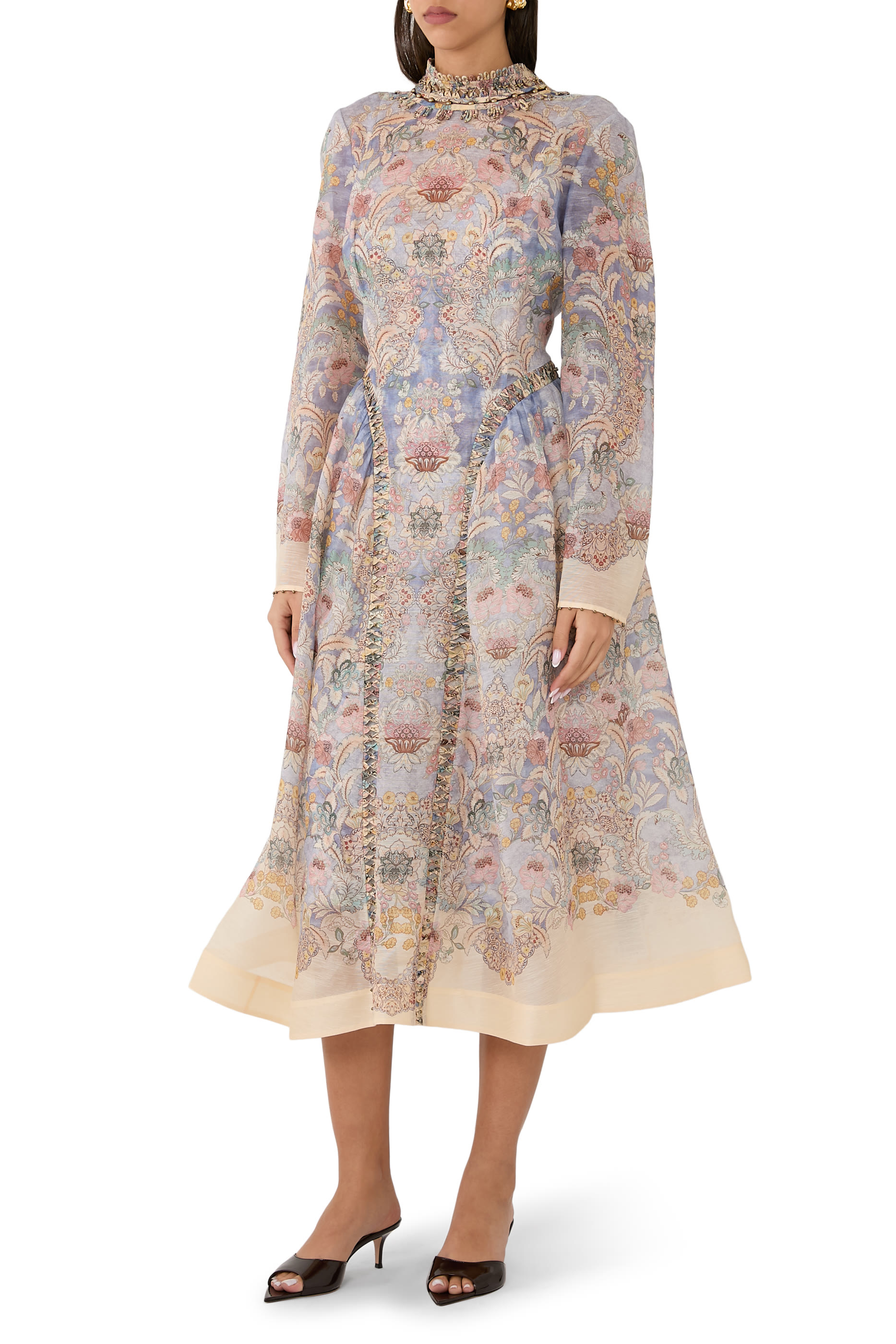 فستان ريبيليون متوسط الطول مزين بخرز