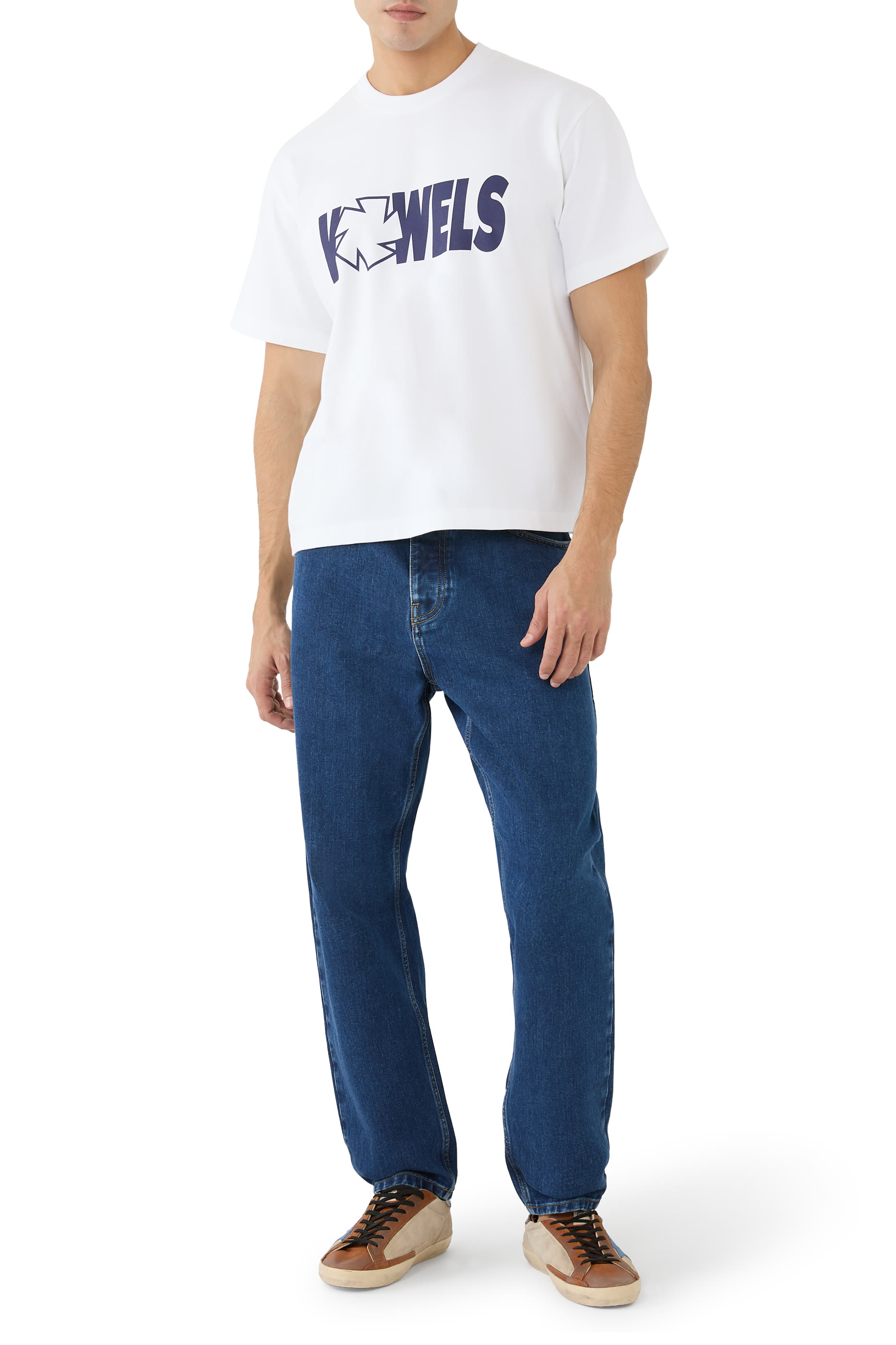 تيشيرت بنقشة حروف شعار الماركة