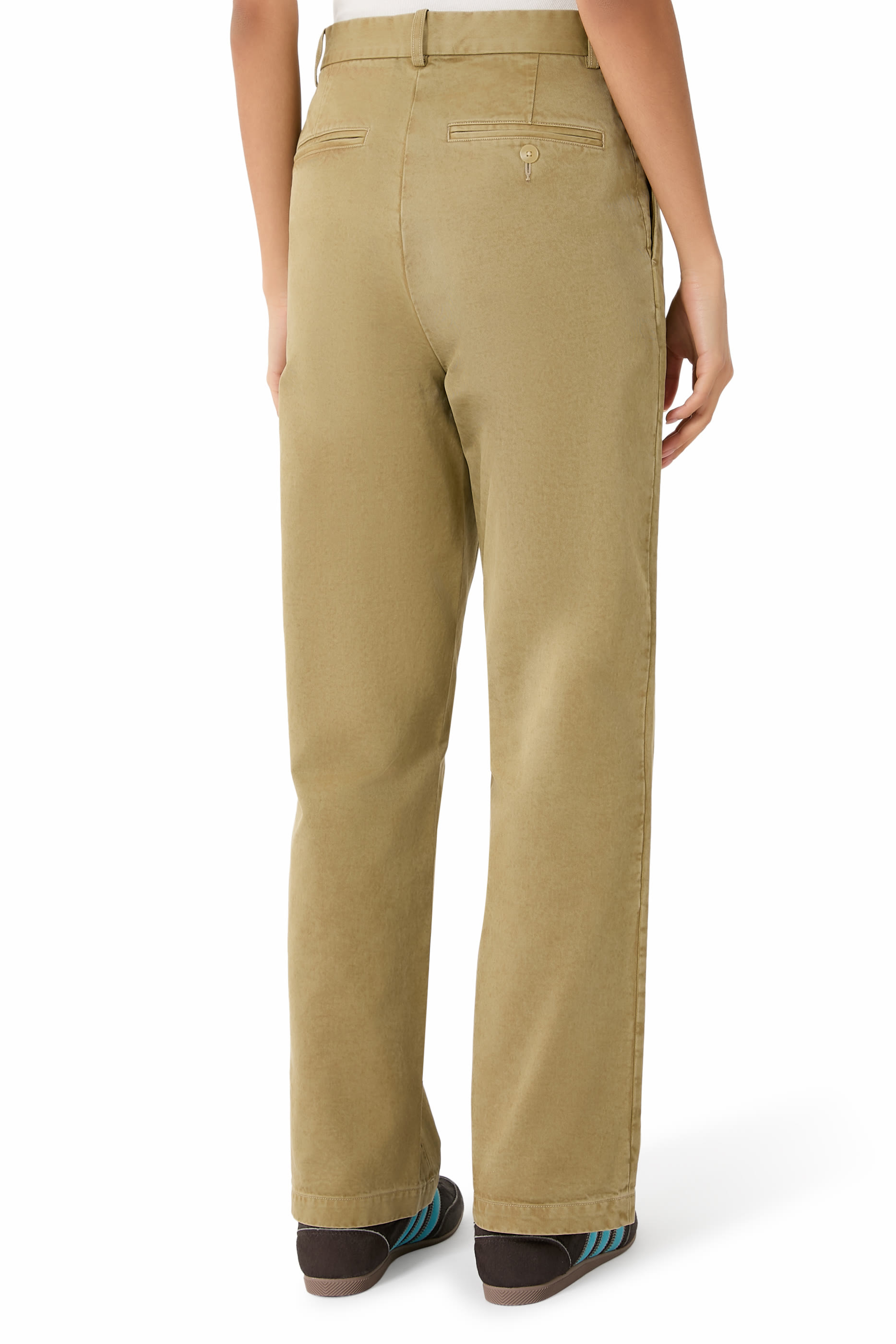 بنطال تشينو بقصة تضيق باتجاه الأسفل مصبوغ بعد التصنيع قماش فينكس