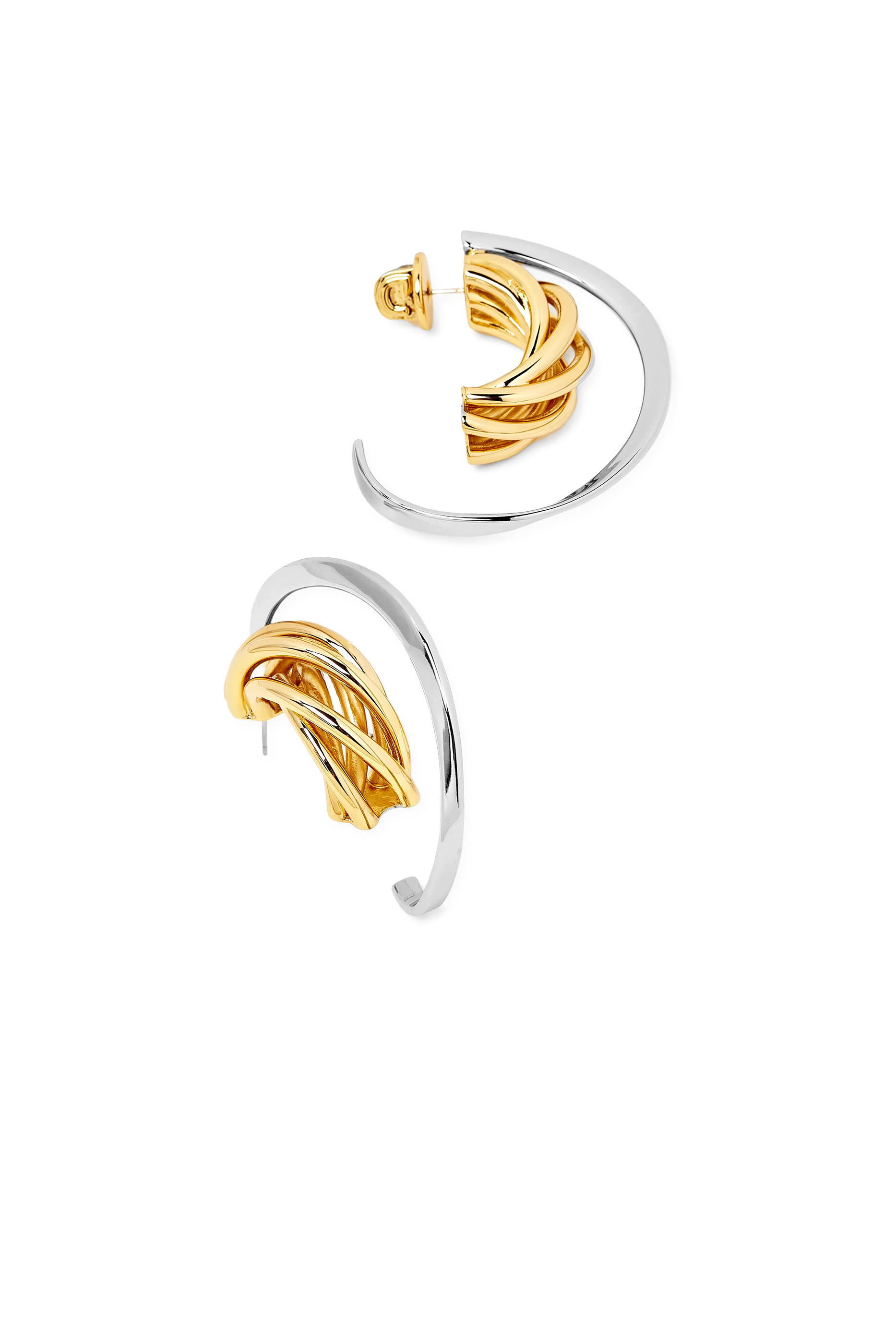 أقراط تشيلسي دائرية، نحاس مطلي بذهب عيار 12