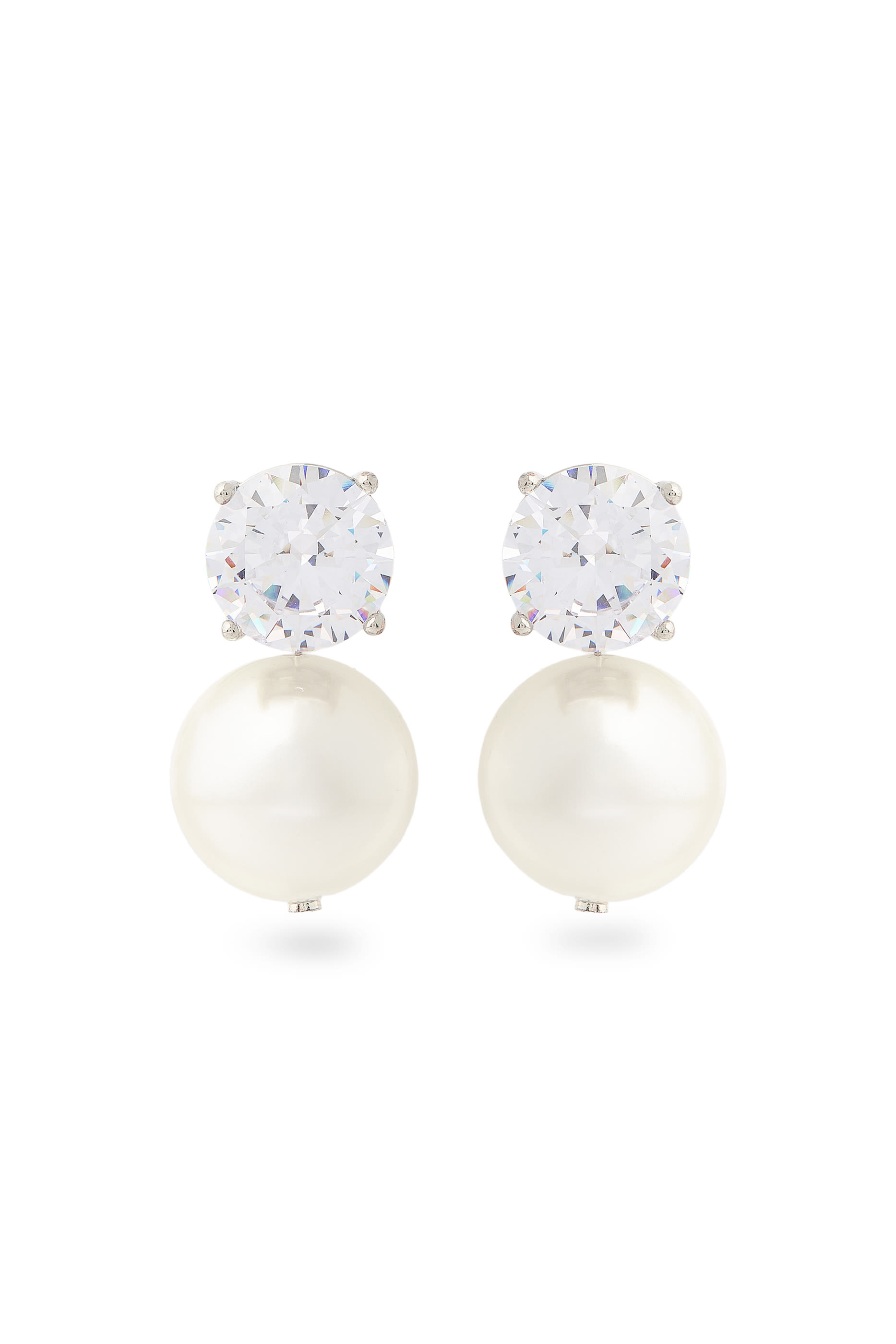 أقراط كليو كبيرة مرصعة بأحجار زركونيا مكعبة، فضة إسترلينية