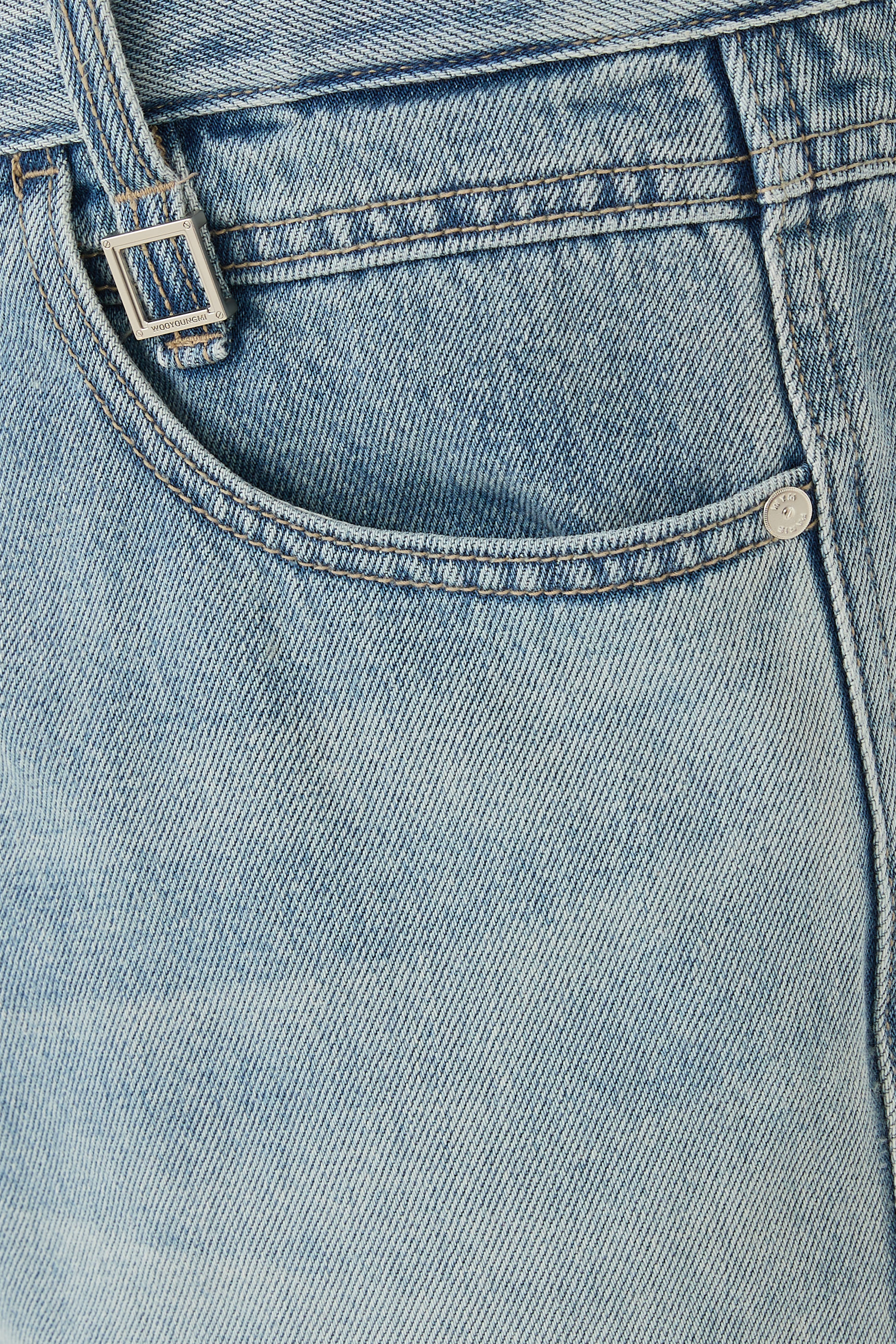 بنطال بقصة ساق مستقيمة دنيم