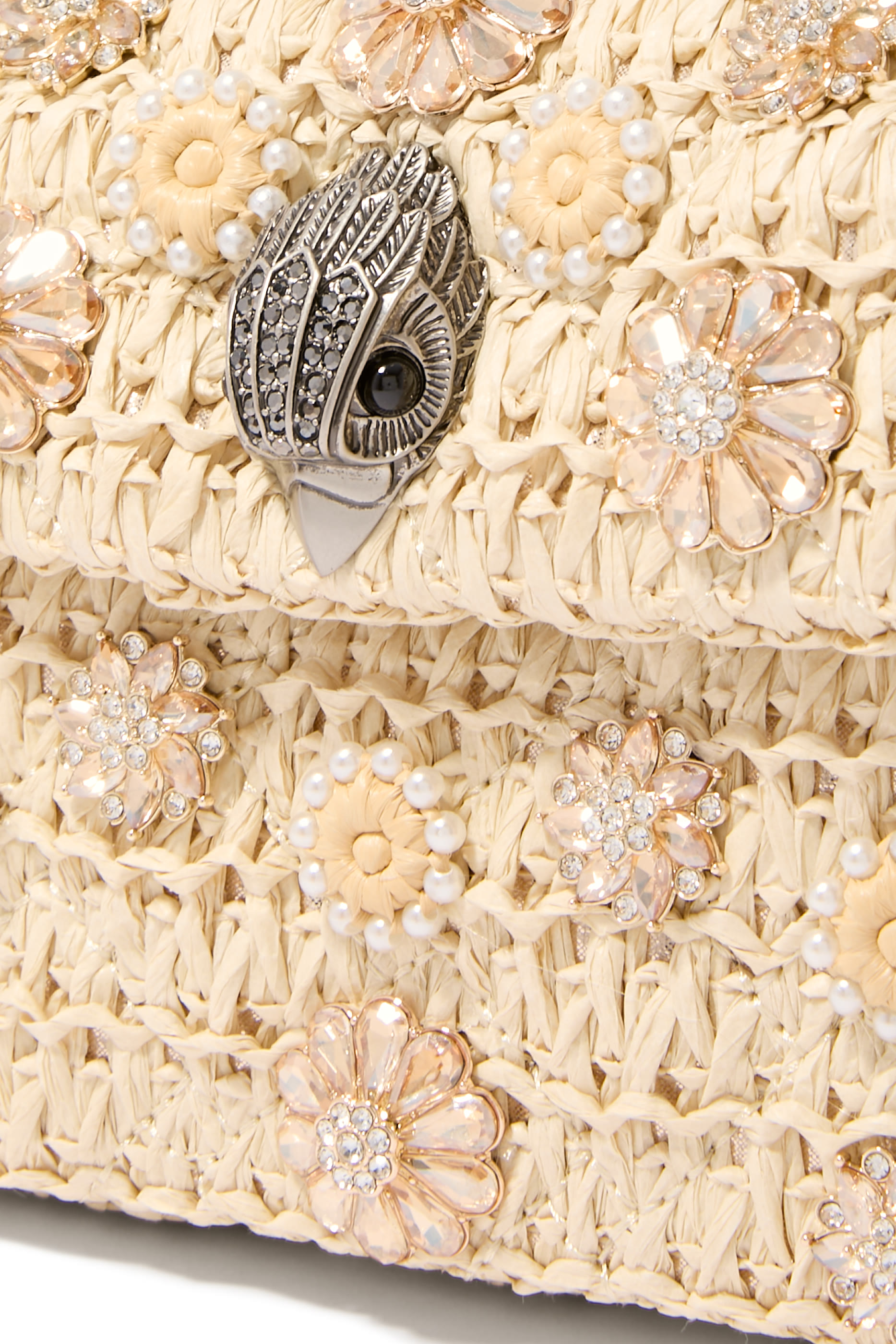 حقيبة كروس بودي كينسينغتون صغيرة بتأثير رافيا